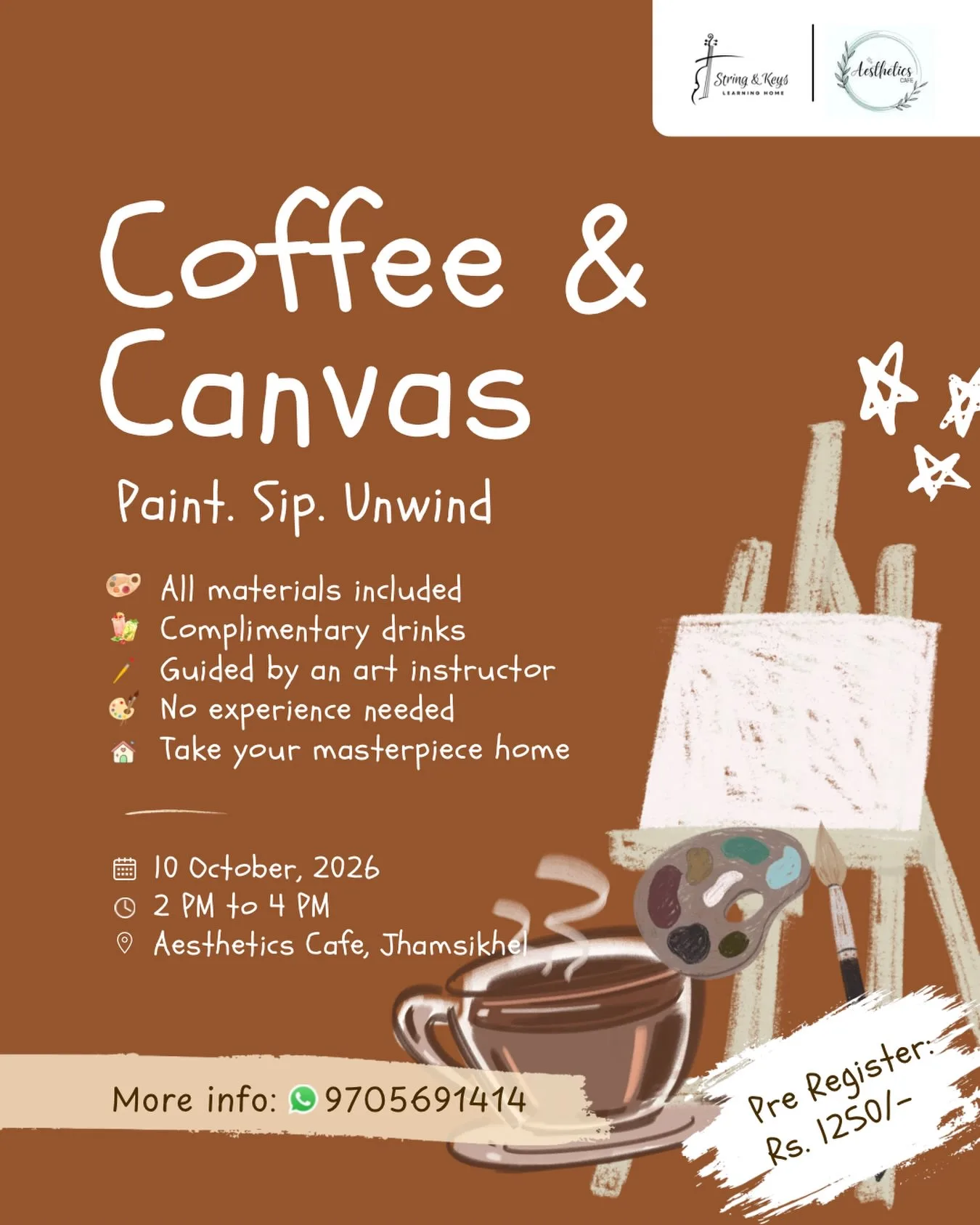 Coffee & Canvas Painting Workshop poster