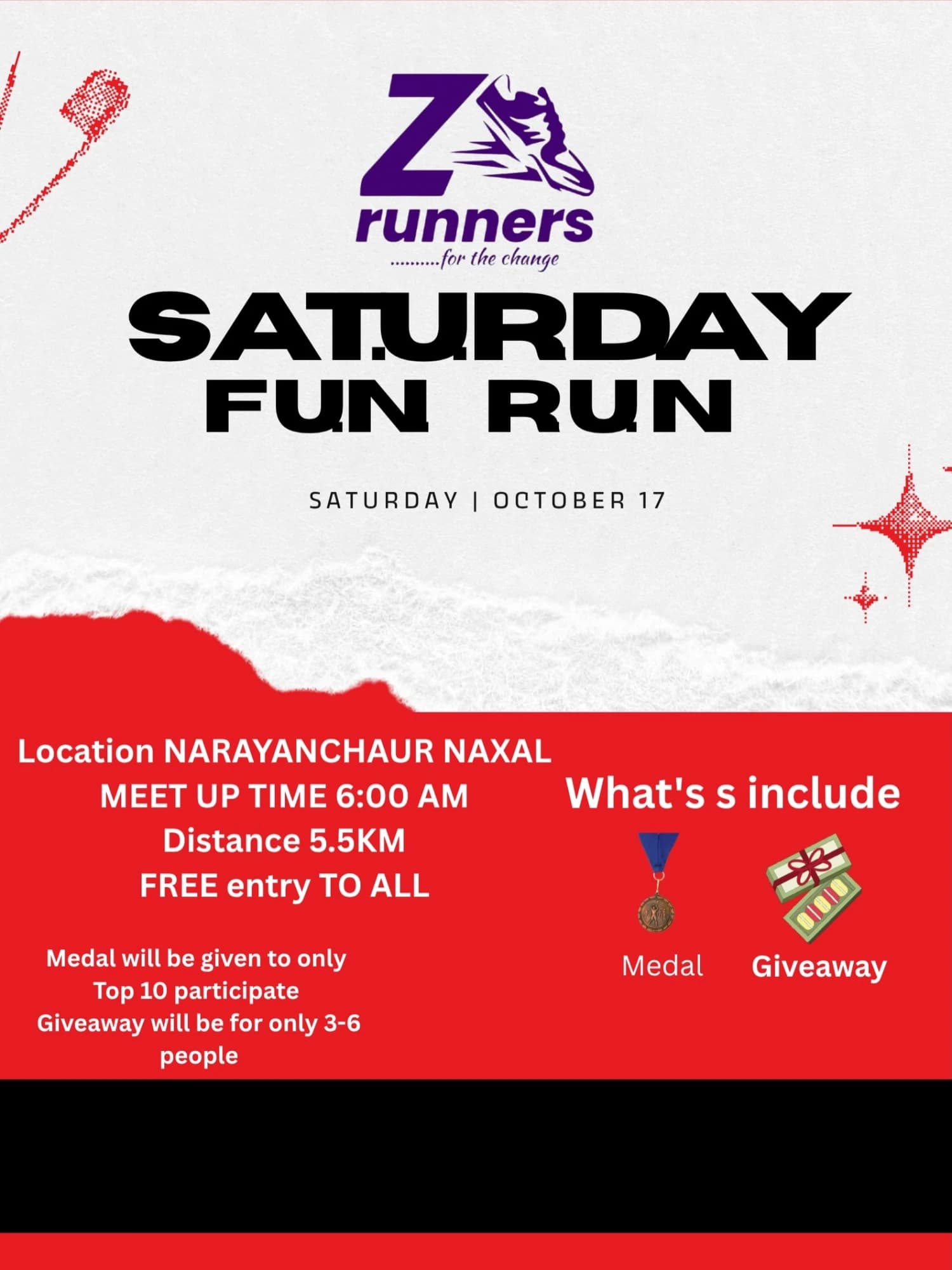 Saturday Fun Run poster