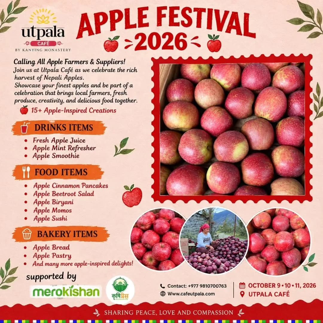 Nepal Apple Festival 2026 at Utpala Café poster