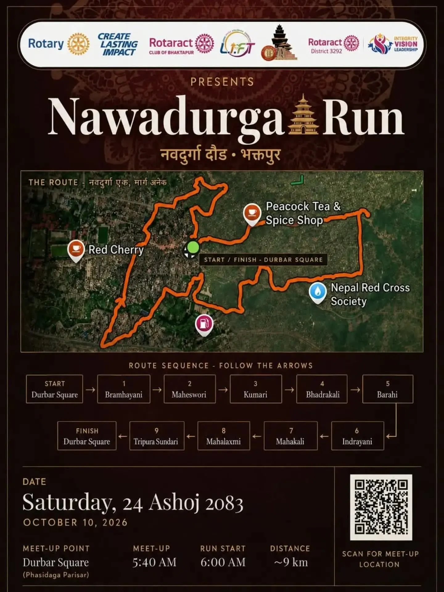 Nawadurga Run: 9 Temples of Bhaktapur (~9 km) poster