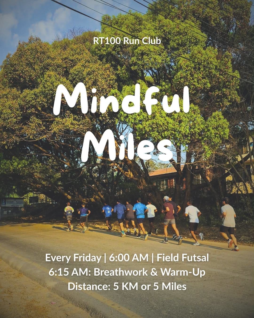 Mindful Miles by RT100 Run Club poster