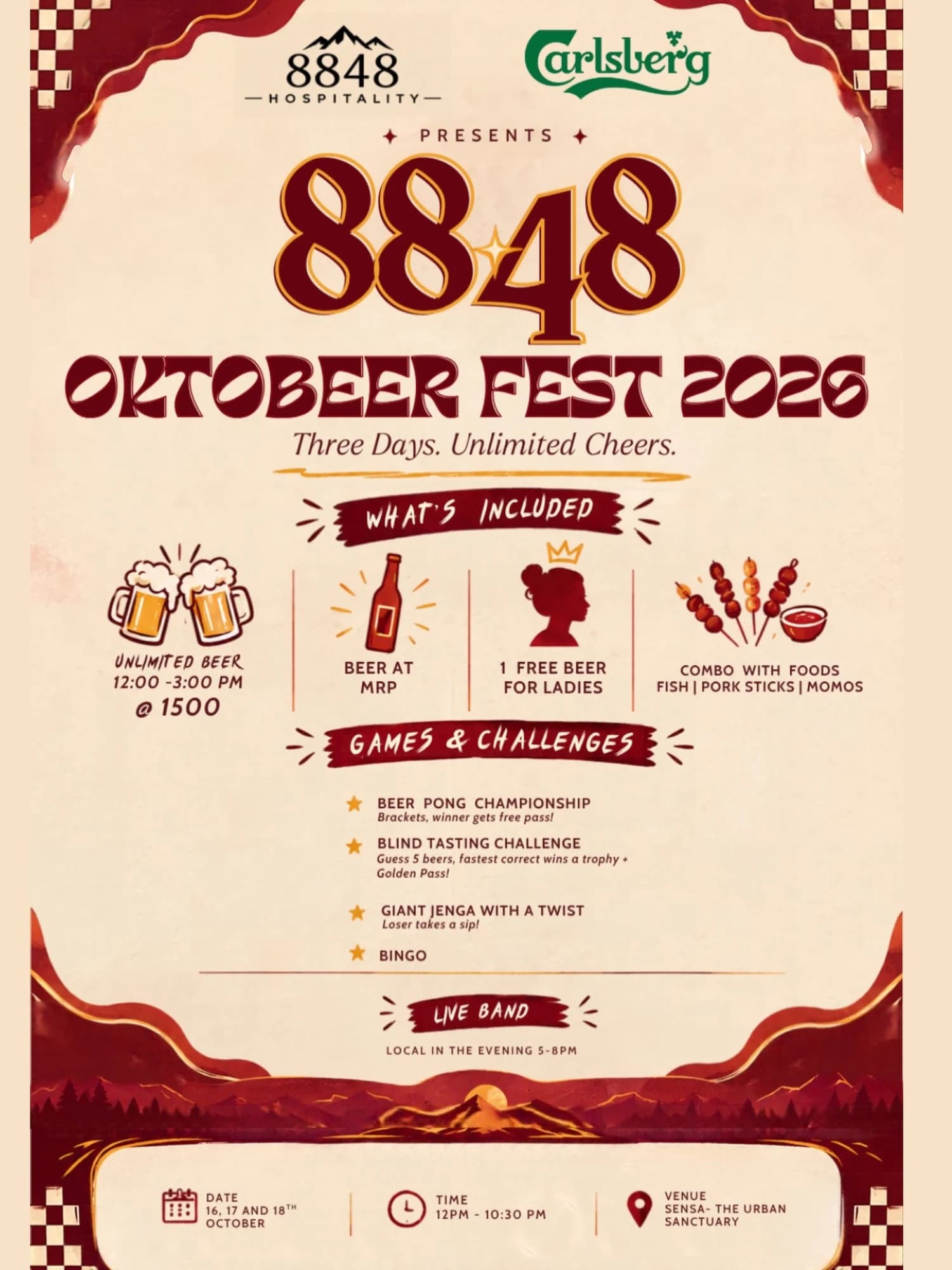 8848 Oktobeer Fest 2026 at Sensa poster