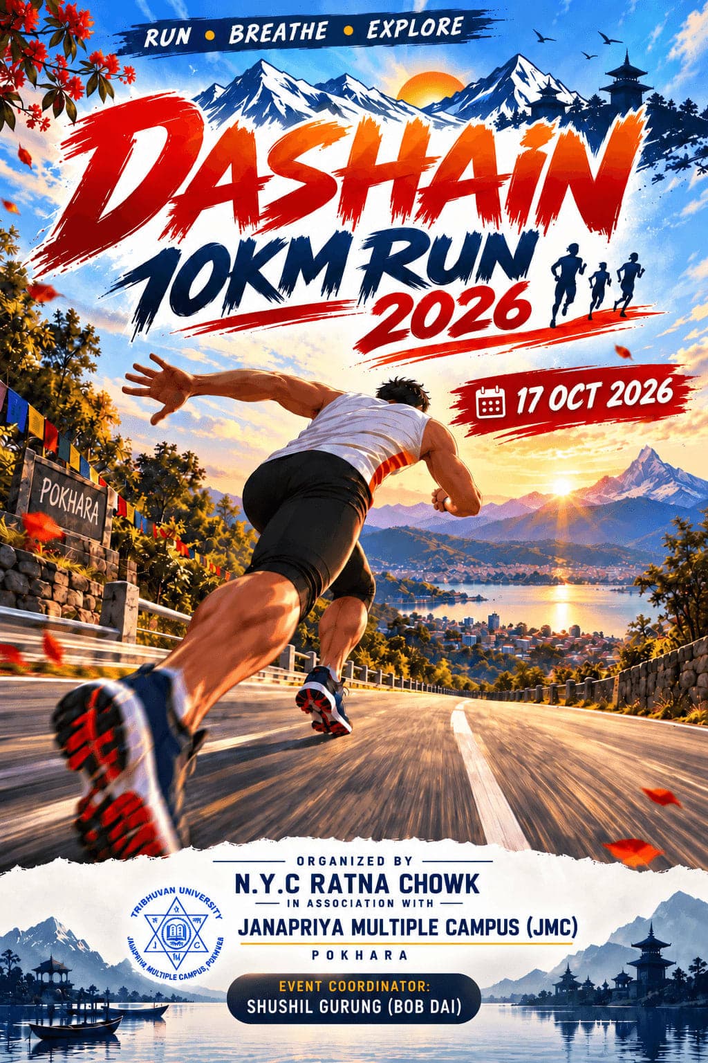 Dashain 10KM Run 2026, Pokhara poster
