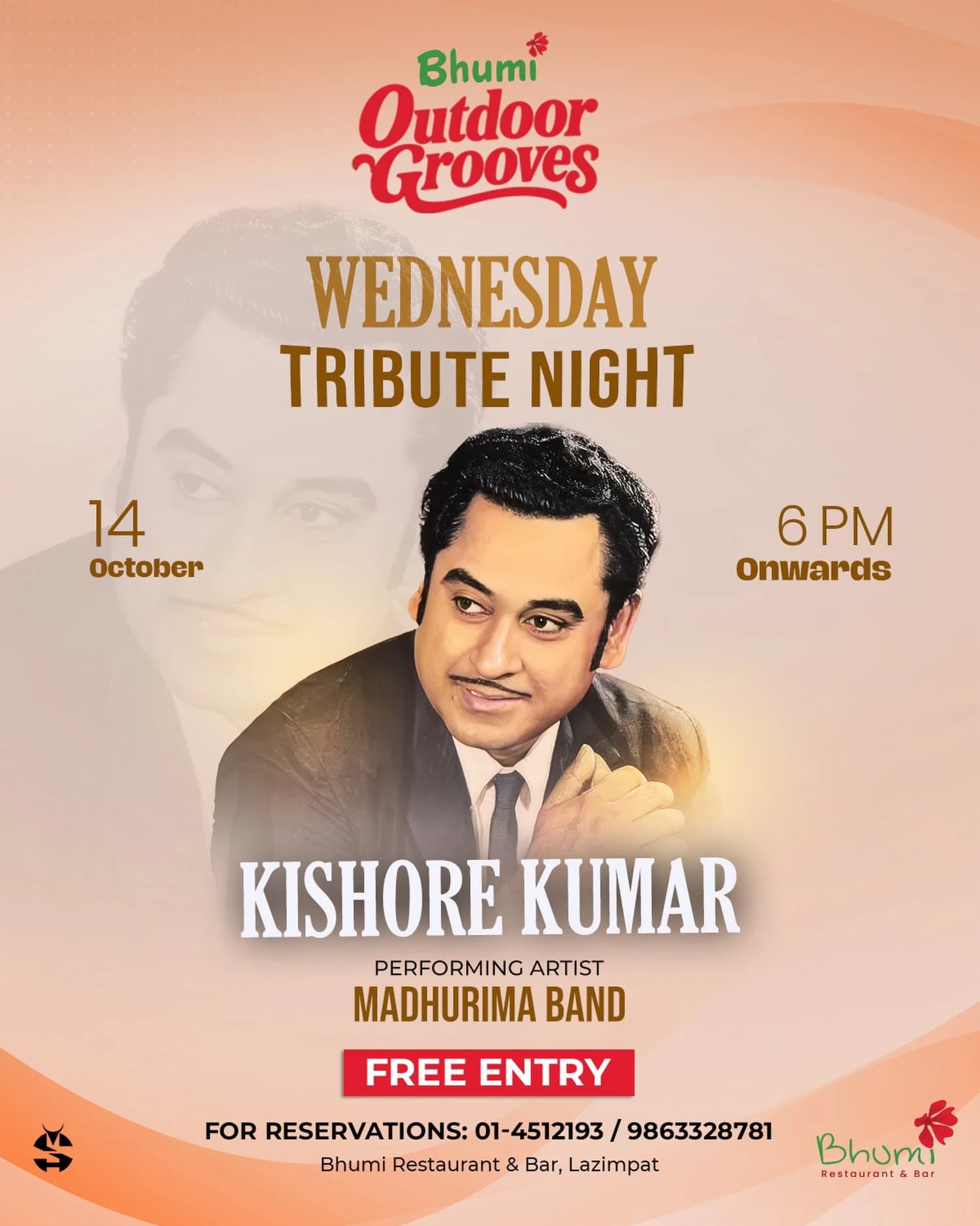 Kishore Kumar Tribute Night with Madhurima Band at Bhumi poster