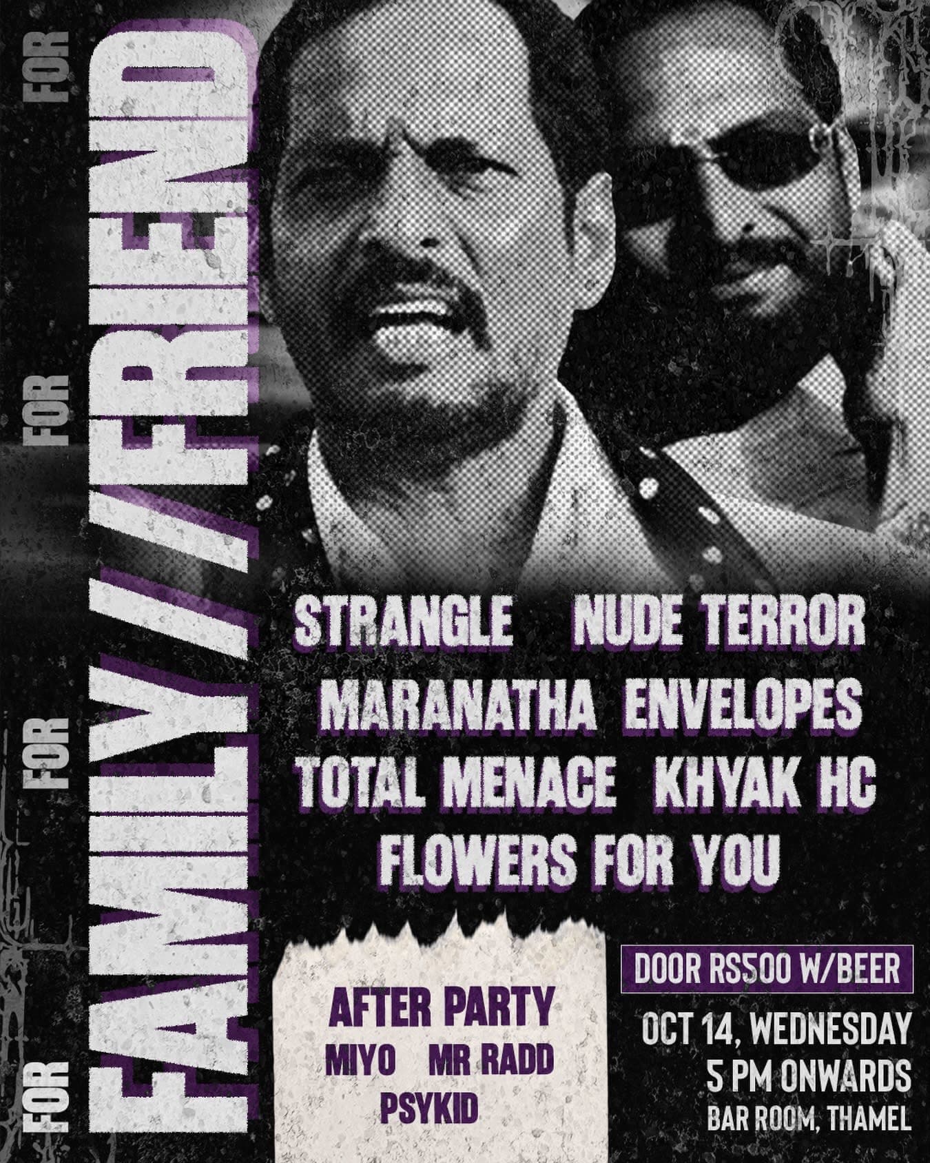 For Family // For Friend: Strangle, Nude Terror, Maranatha & more at The Bar Room poster