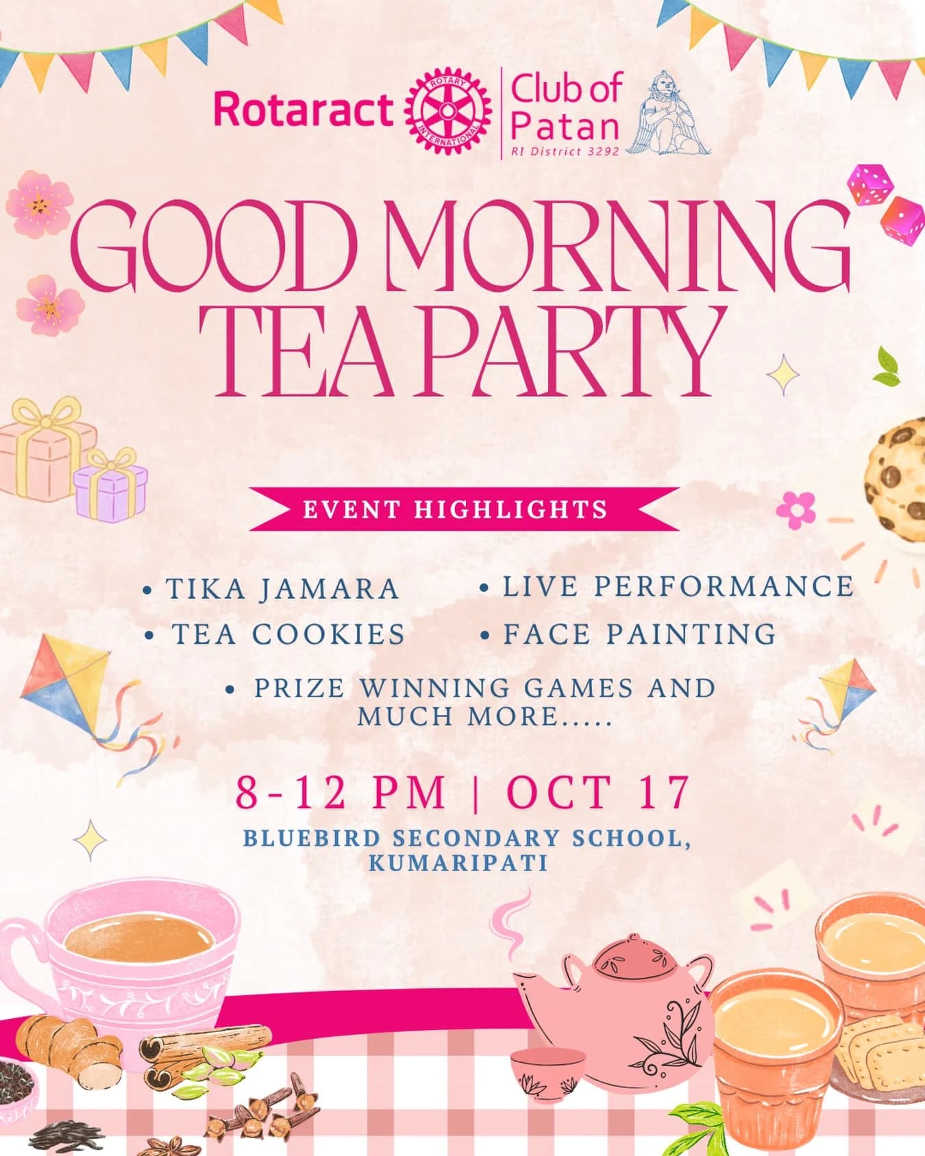Good Morning Tea Party by Rotaract Club of Patan poster