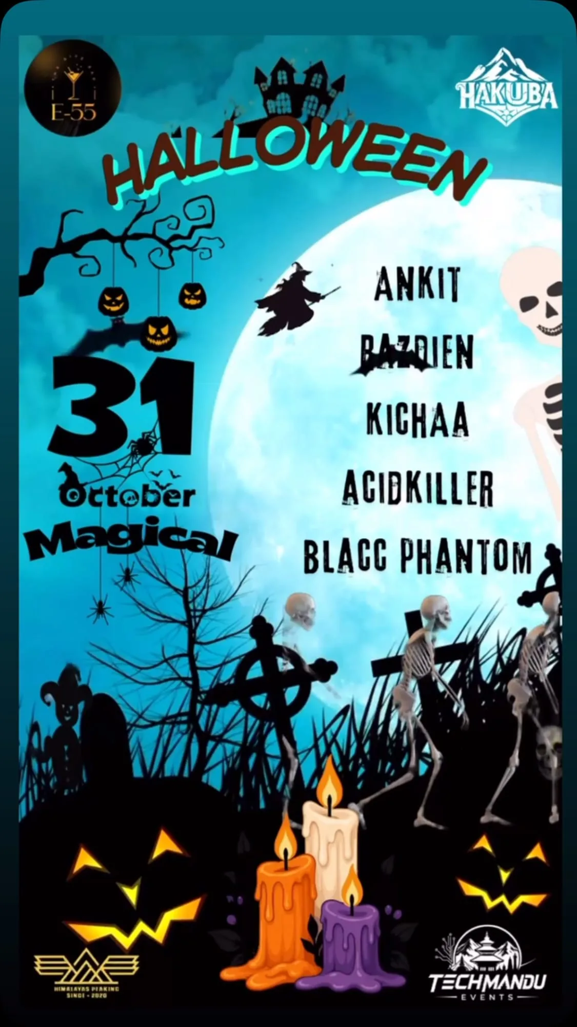 Halloween Psychedelic Gathering at E-55, Thamel poster