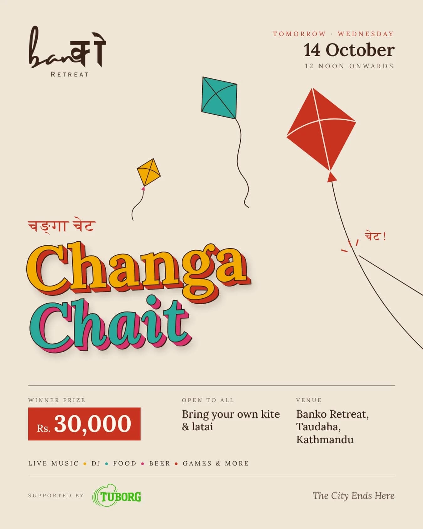 Changa Chait Kite Battle at Banko Retreat poster