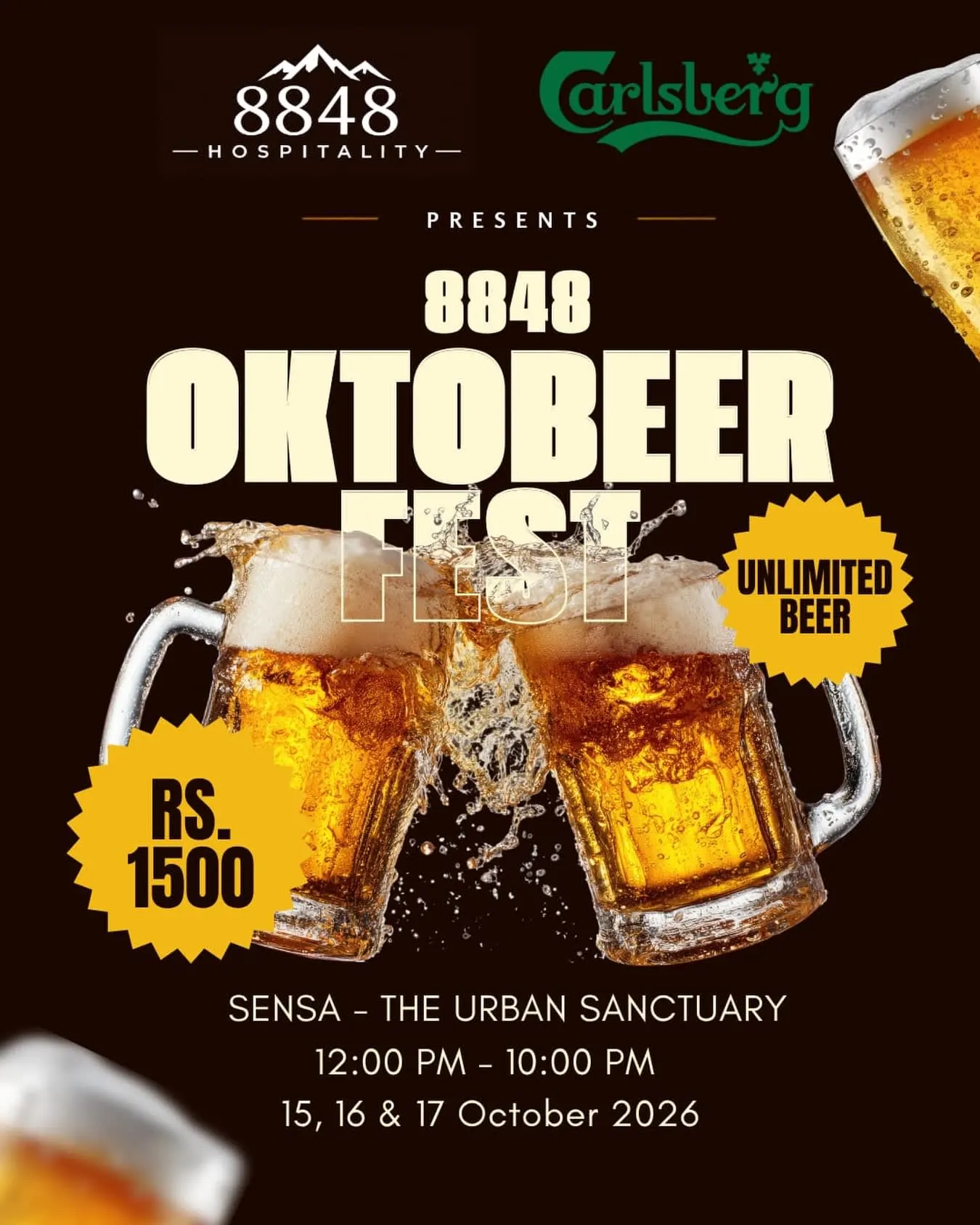 8848 Oktobeer Fest 2026 at Sensa poster
