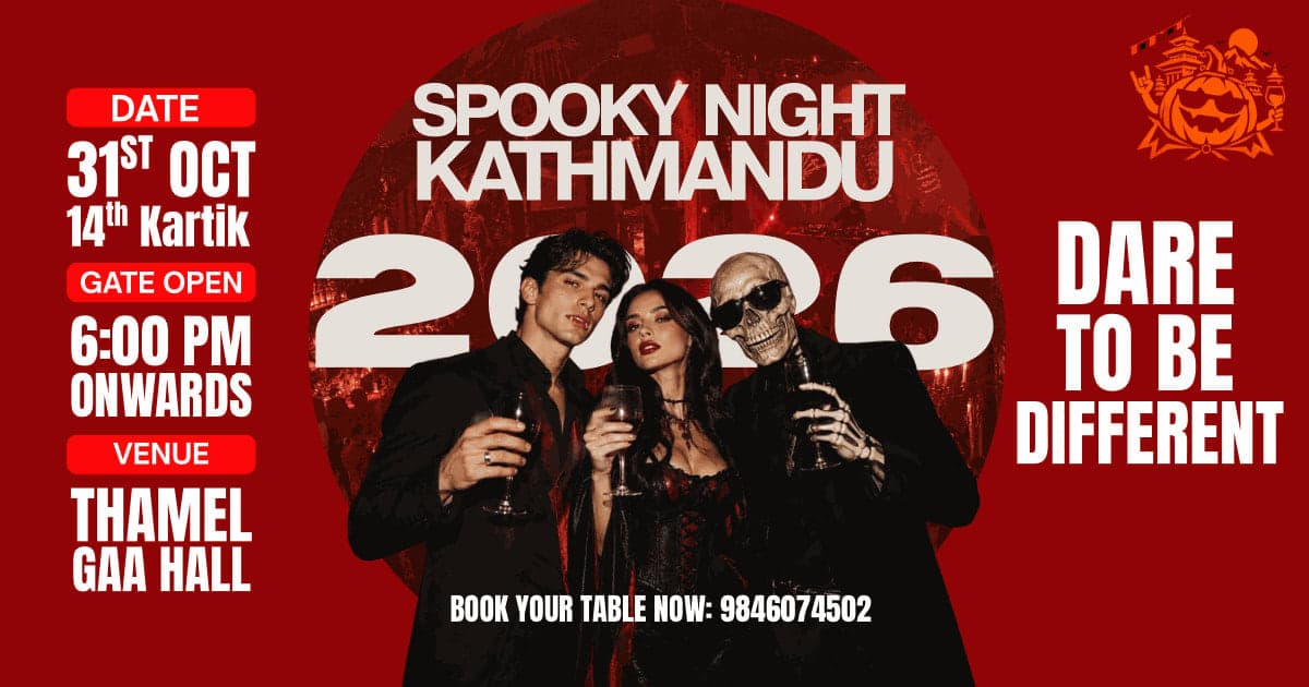 Spooky Night Kathmandu 2026: Halloween at Thamel GAA Hall poster