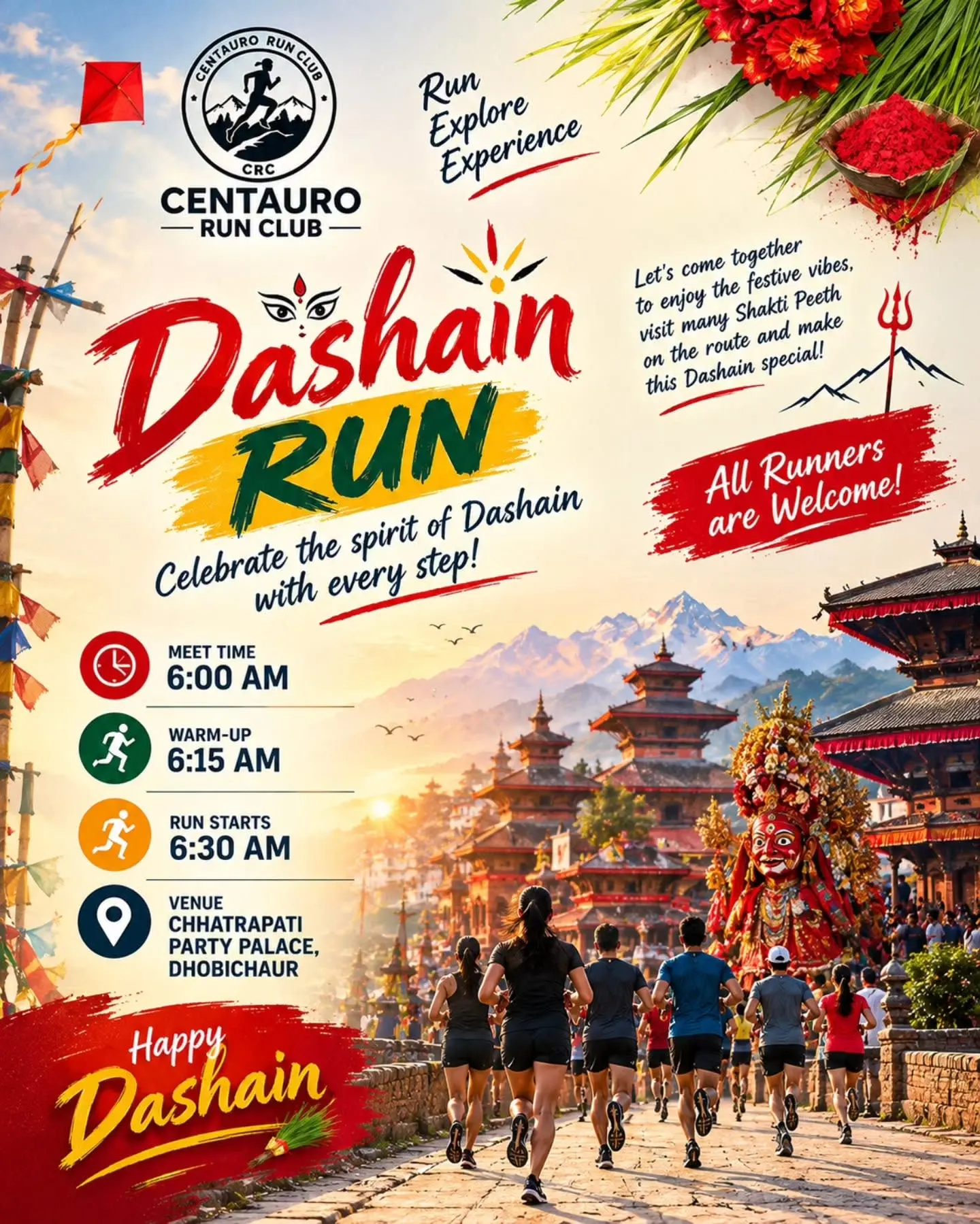 Dashain Run by Centauro Run Club poster