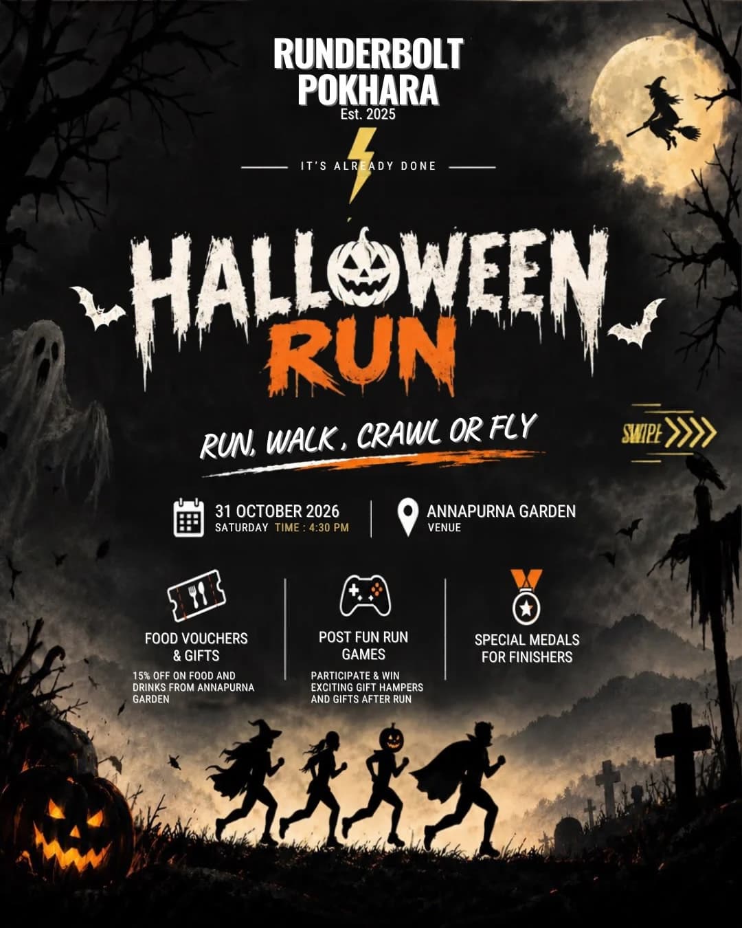 Halloween Run by Runderbolt Pokhara poster