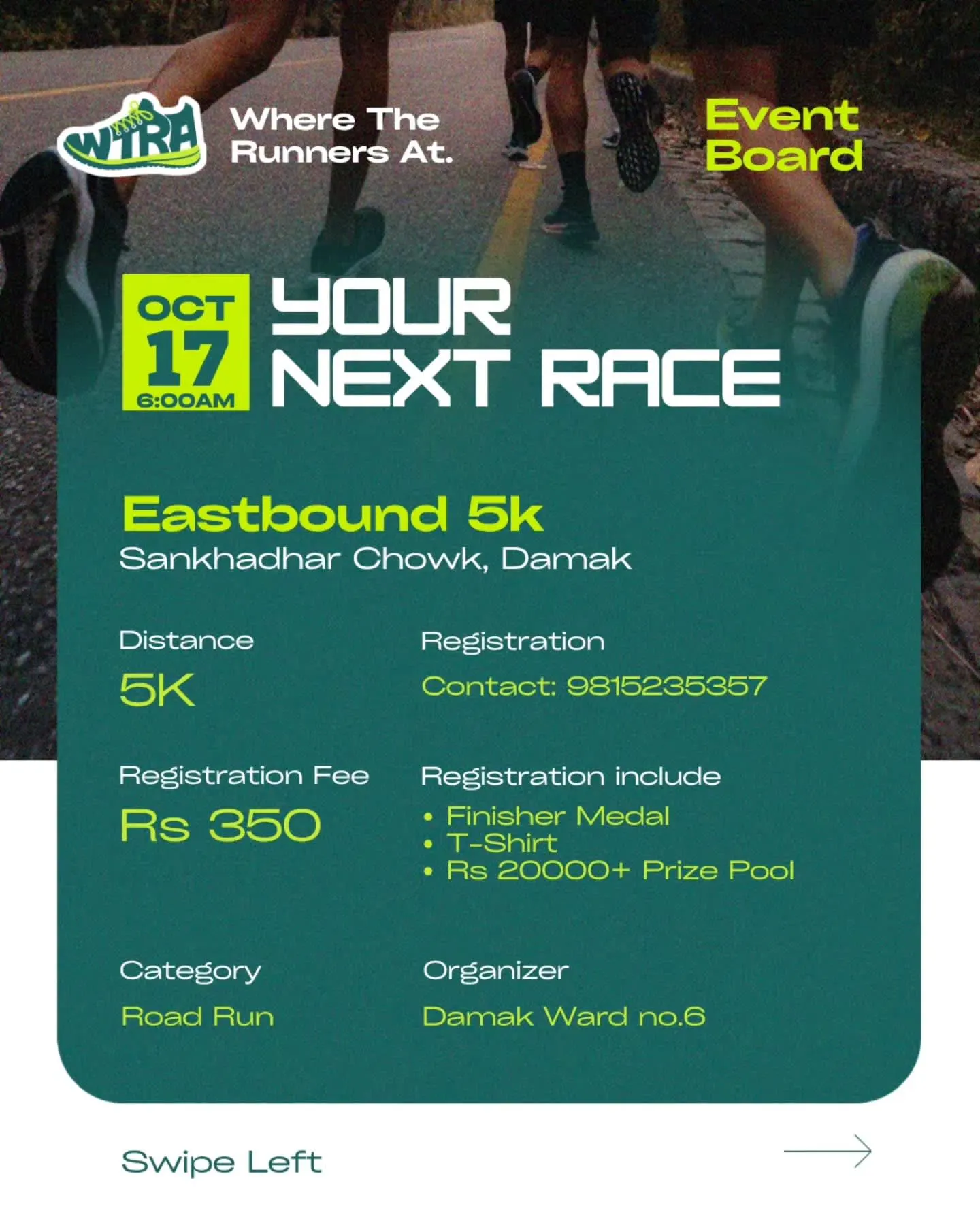 Eastbound 5K, Damak poster