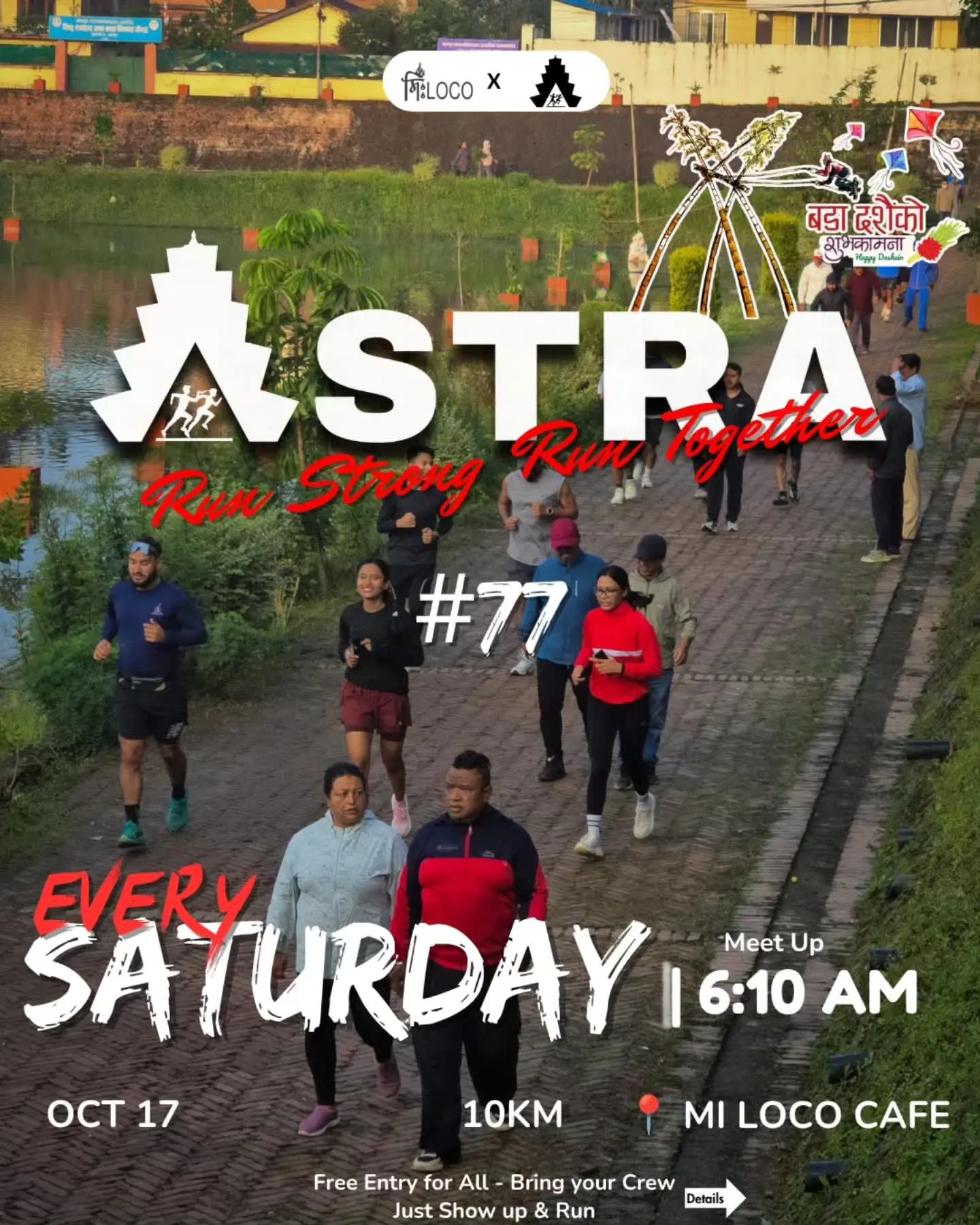 ASTRA Temple Run #77: Dashain 10K at Bhaktapur poster
