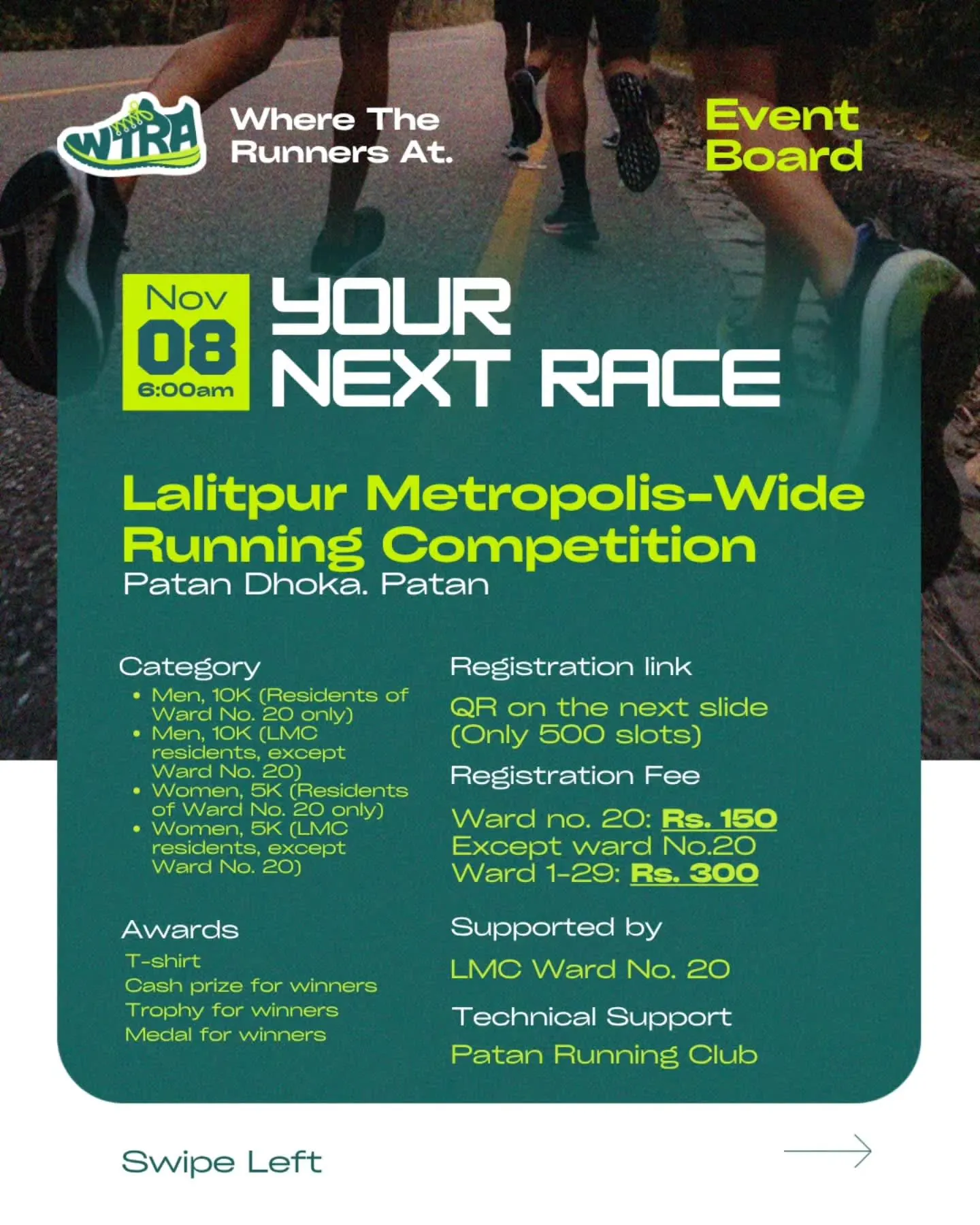 Lalitpur Metropolitan City Run 2083: Laxmi Puja 10K & 5K from Patan Dhoka poster