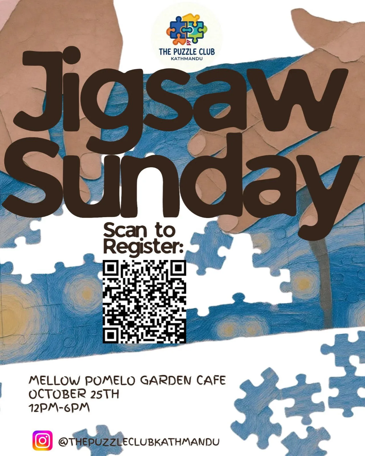 Jigsaw Sunday by The Puzzle Club at Mellow Pomelo poster