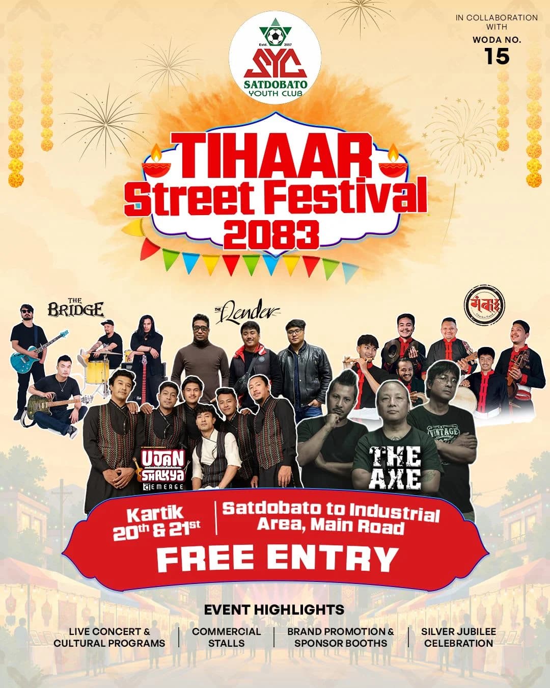 Tihar Street Festival 2083 by Satdobato Youth Club poster