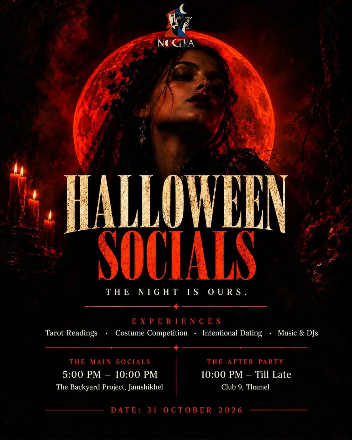 NOCTRA Halloween Socials & Afterparty poster