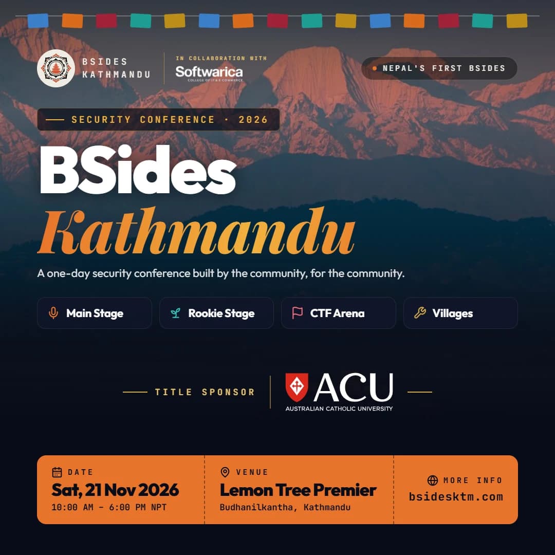 BSides Kathmandu 2026 poster