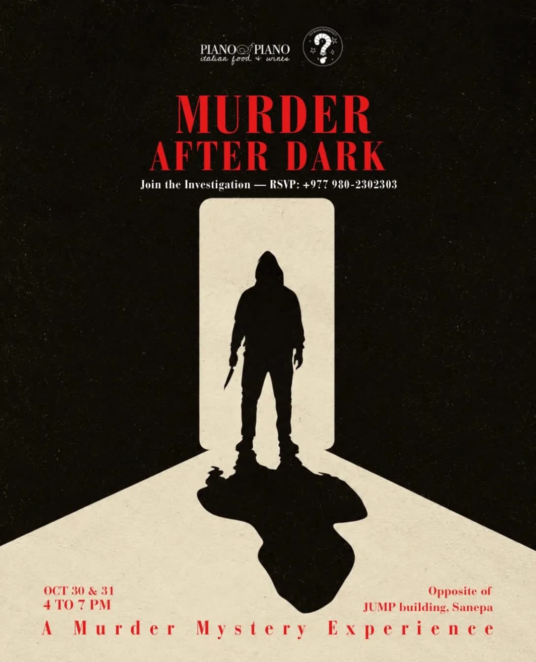 Murder After Dark: A Halloween Murder Mystery at Piano Piano South poster