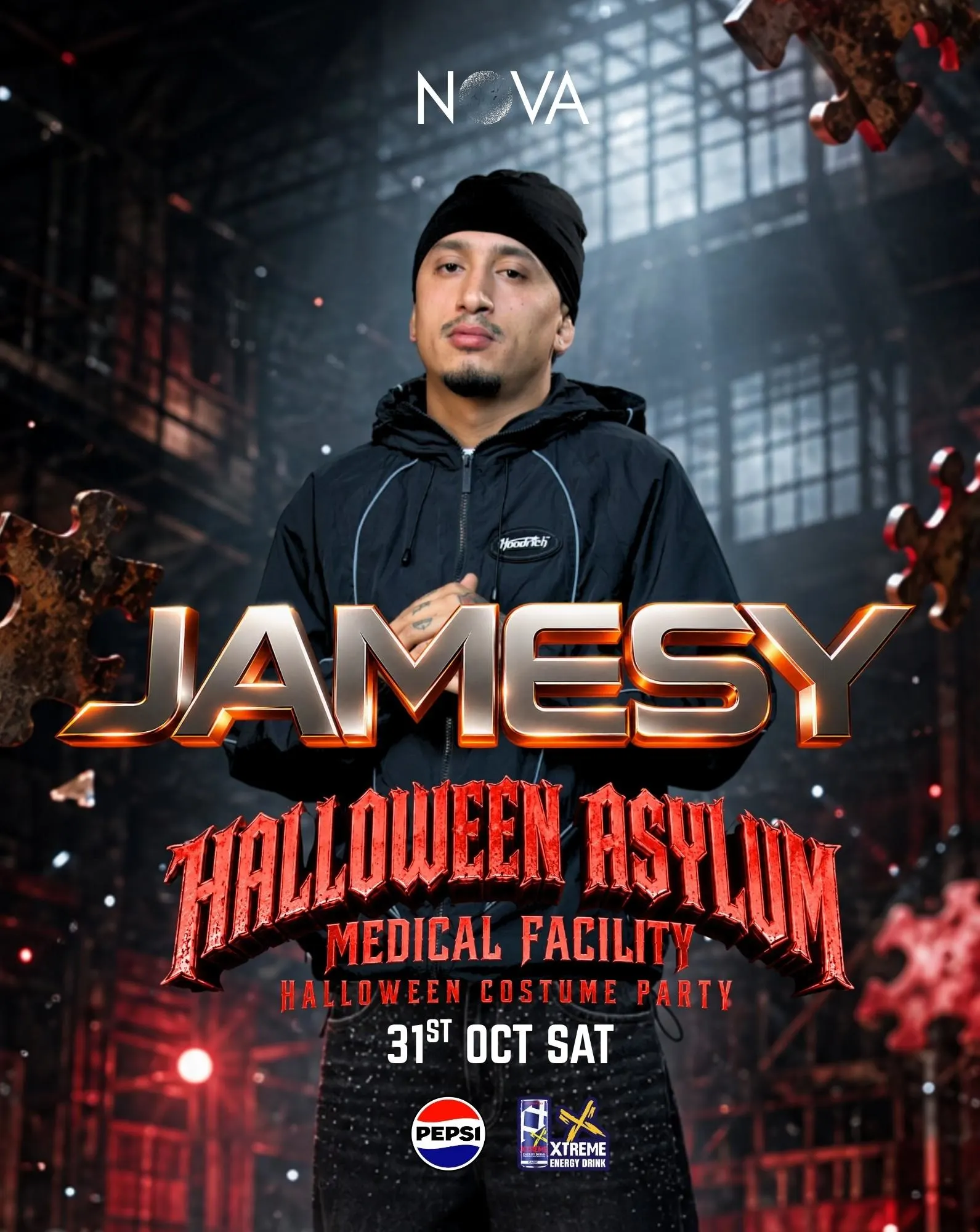 Halloween Asylum: Jamesy Live at Club Nova, Thamel poster