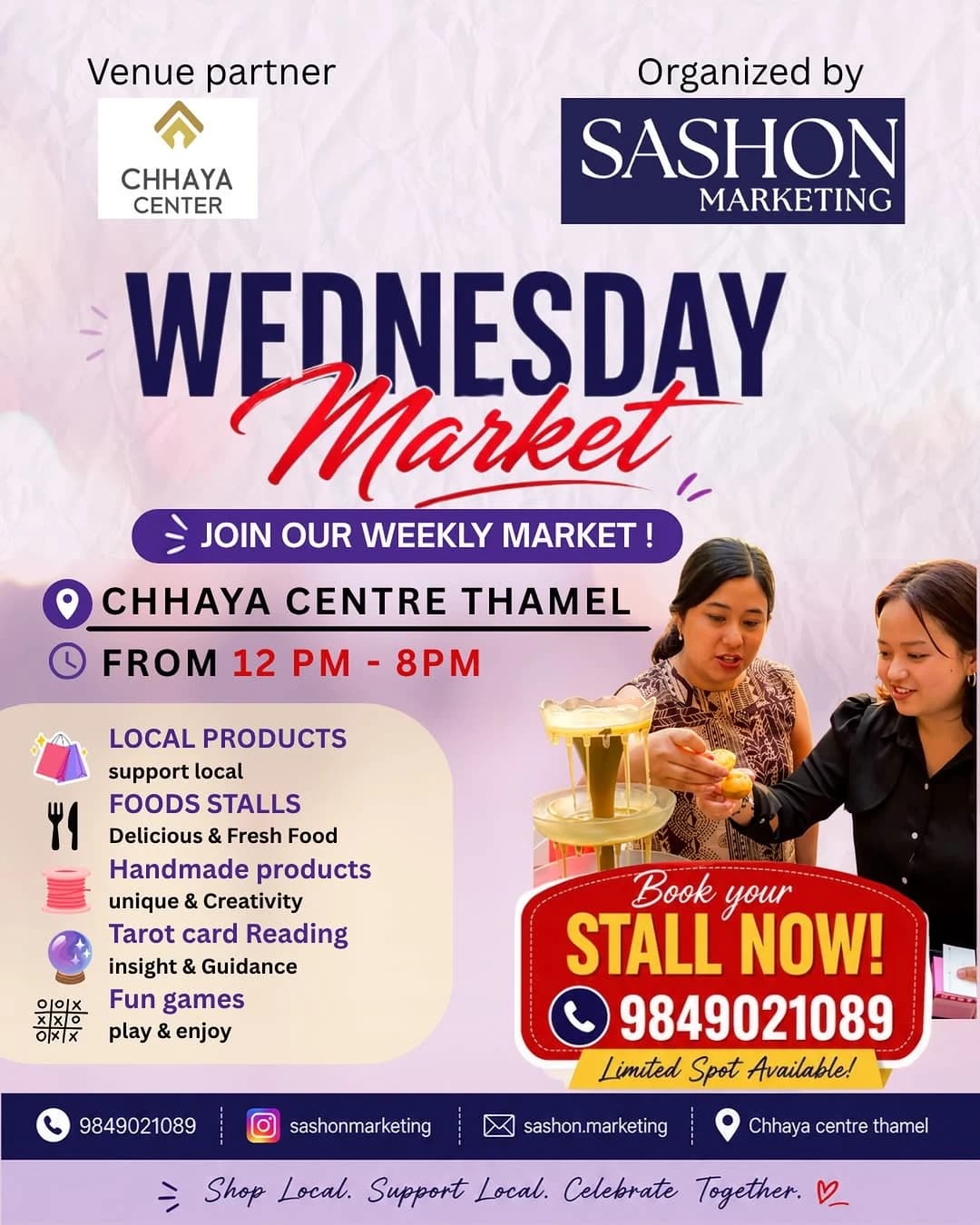 Wednesday Market at Chhaya Centre, Thamel poster