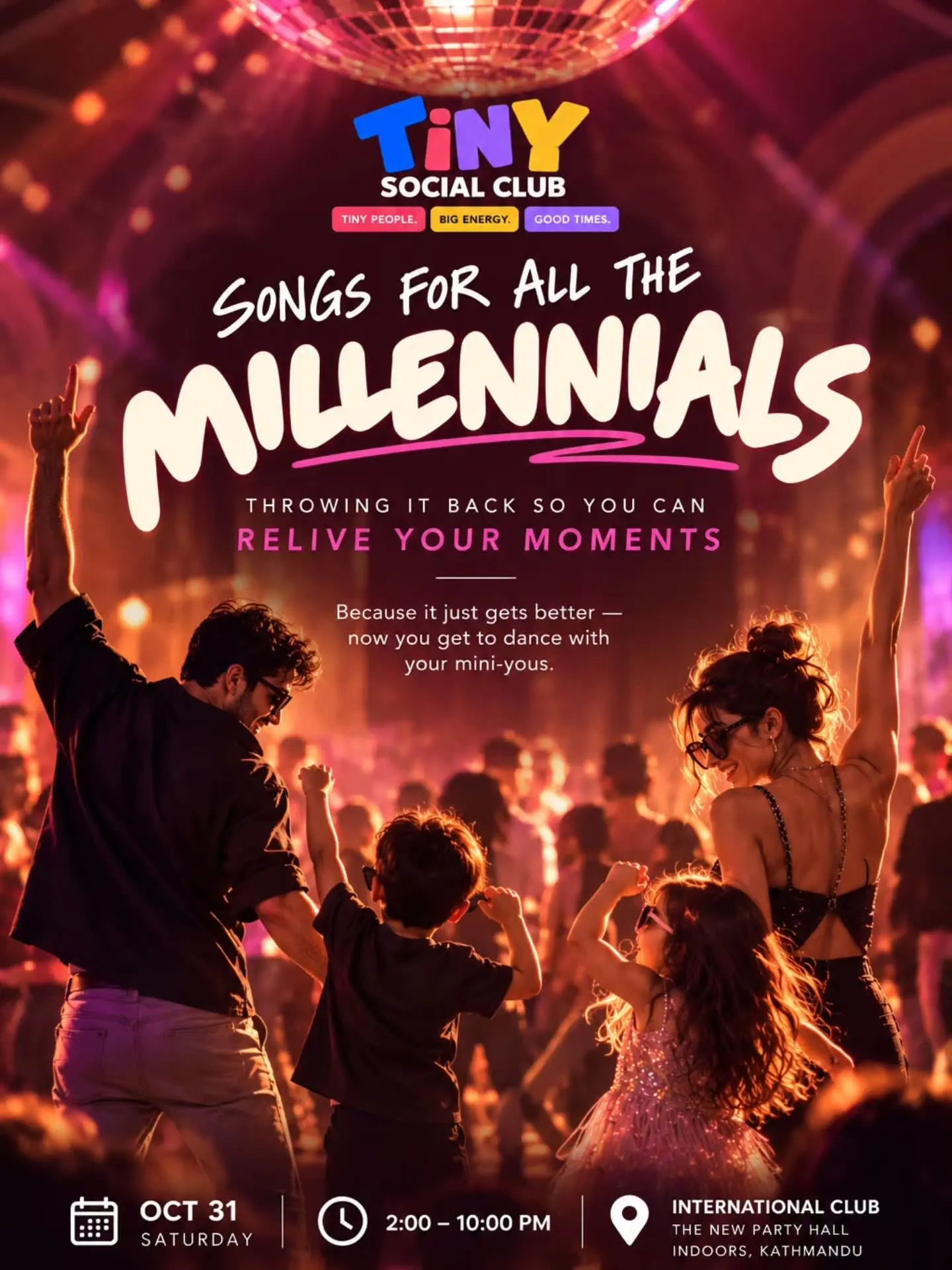 Tiny Social Club Halloween Rave: Songs for All the Millennials poster