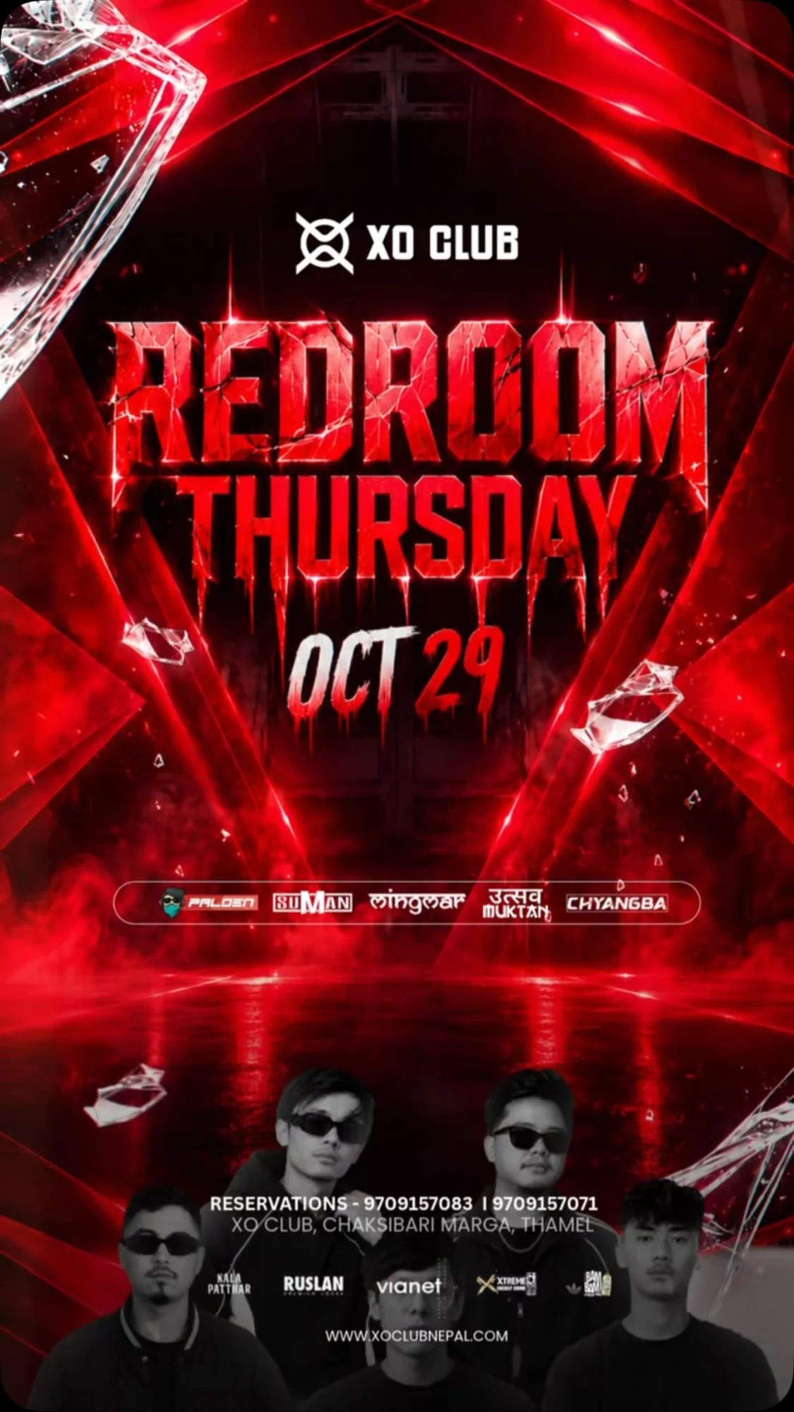 Redroom Thursday at XO Club, Thamel poster