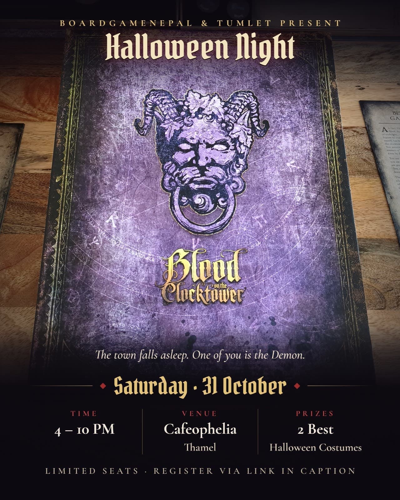 HALLOWEEN BOARDGAME: BLOOD ON CLOCKTOWER! poster
