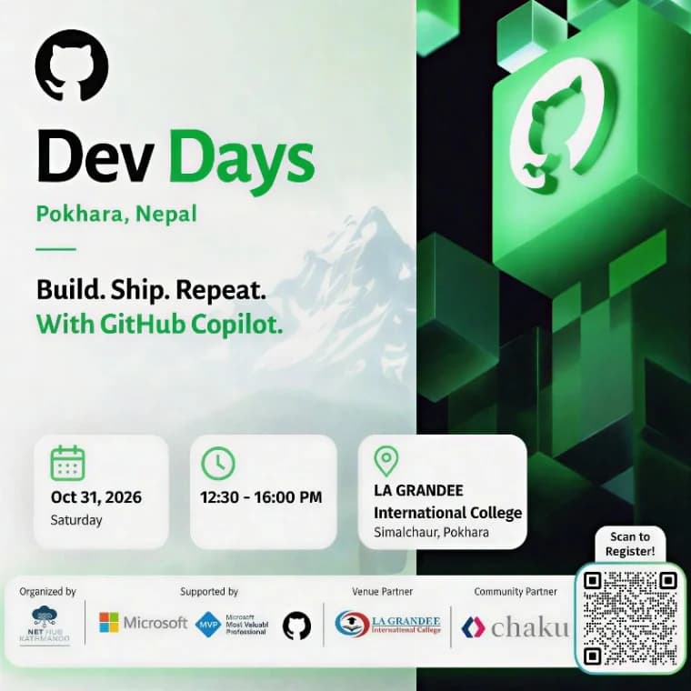 Dev Days Pokhara 2026 poster