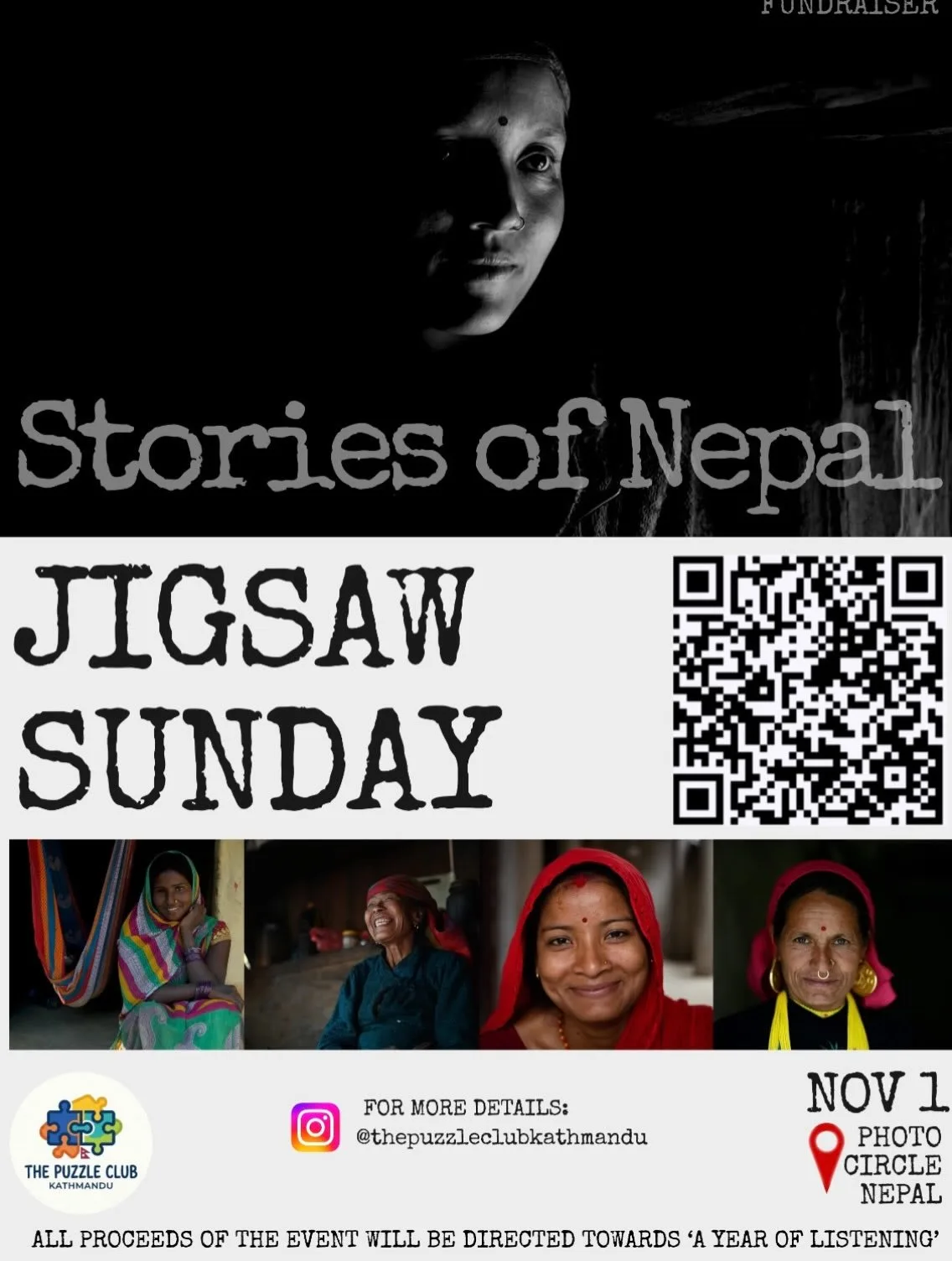 Jigsaw Sunday: Fundraiser for Stories of Nepal poster