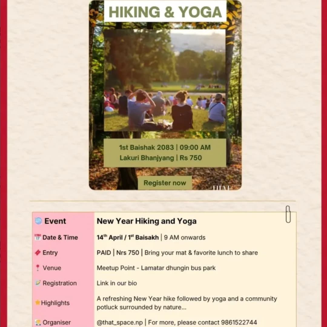 New Year Hiking and Yoga