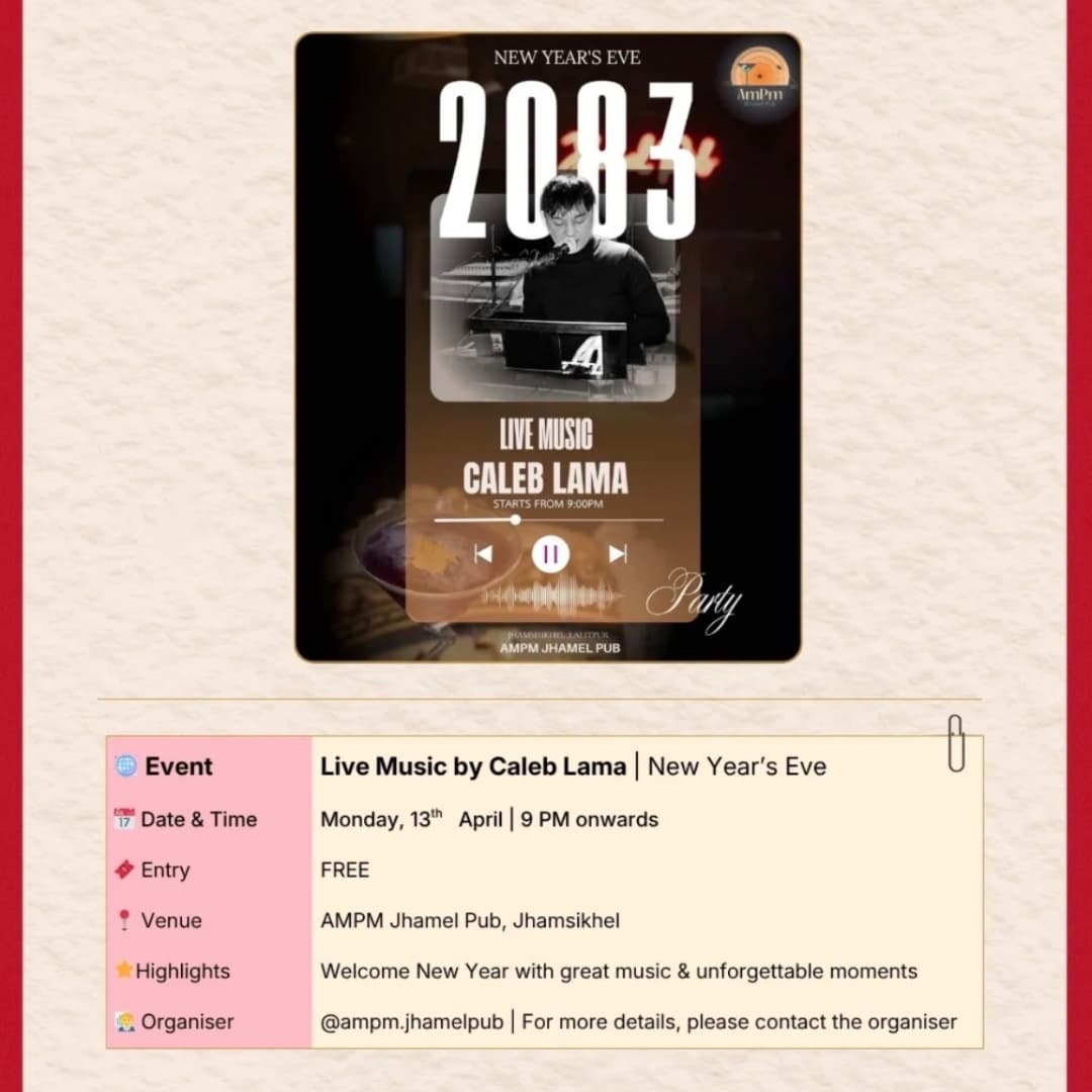 Live Music by Caleb Lama | New Year’s Eve