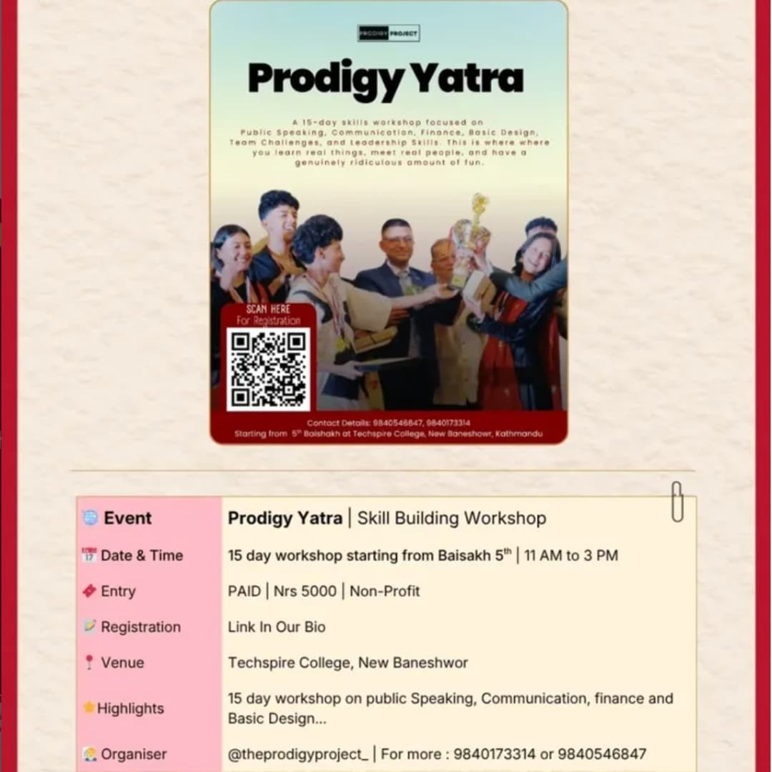 Prodigy Yatra | Skill Building Workshop