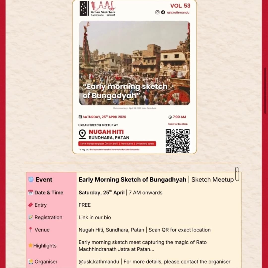 Early Morning Sketch of Bungadhyah | Sketch Meetup