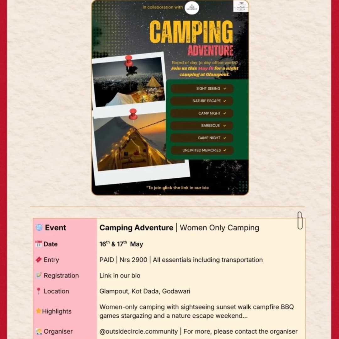 Camping Adventure | Women Only Camping