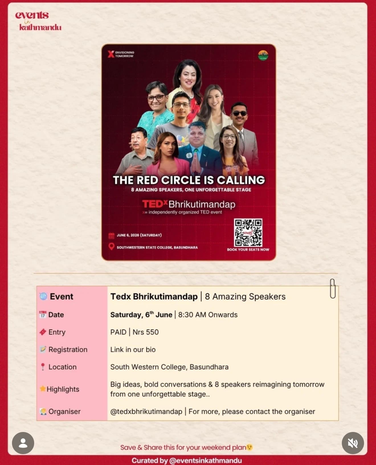 TEDx Bhrikutimandap | 8 Amazing Speakers