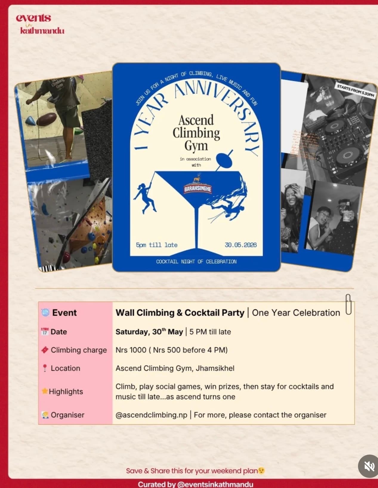 Wall Climbing & Cocktail Party | One Year Celebration
