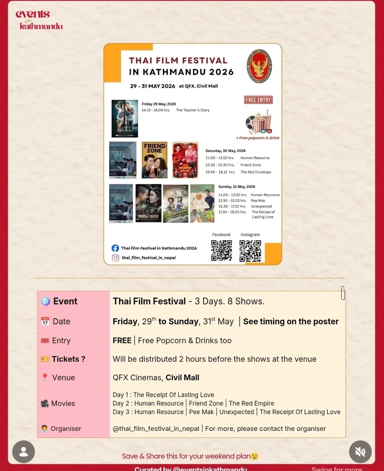 Thai Film Festival in Kathmandu 2026