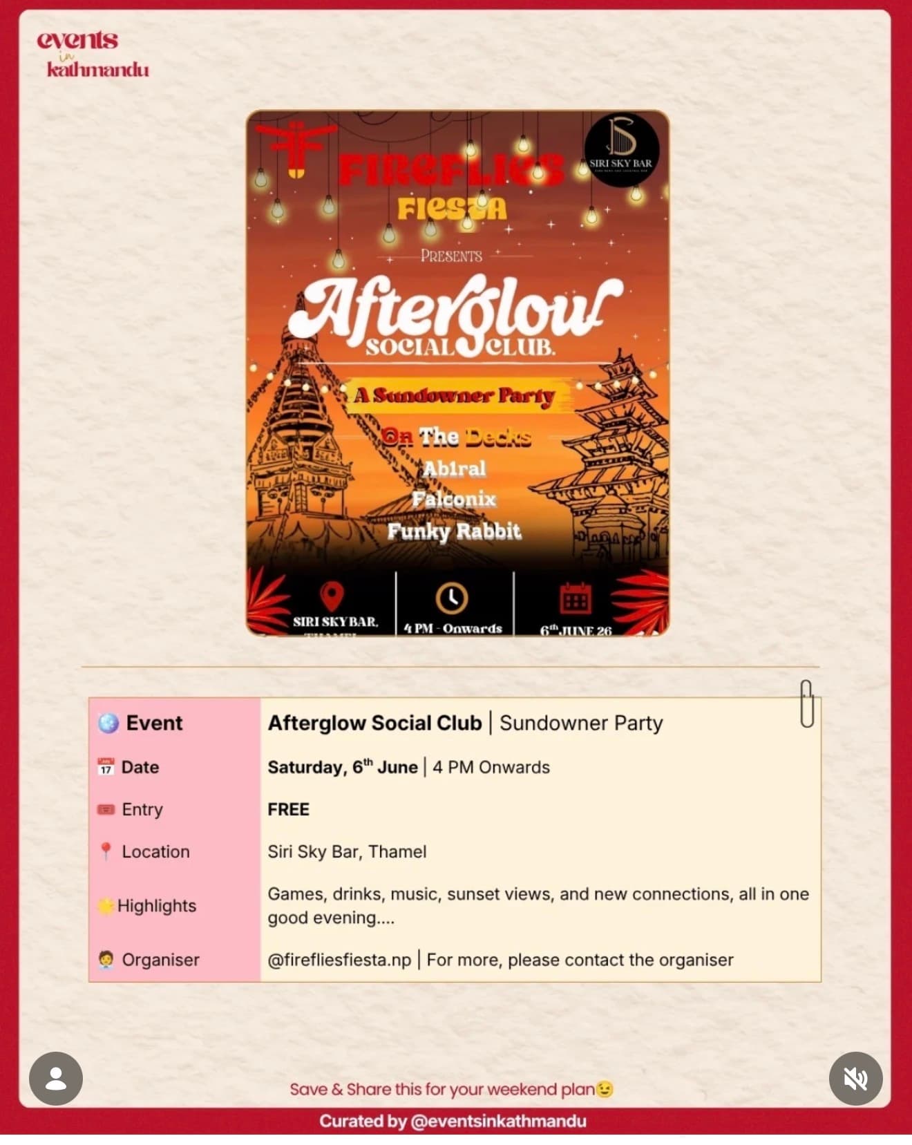 Afterglow Social Club | Sundowner Party