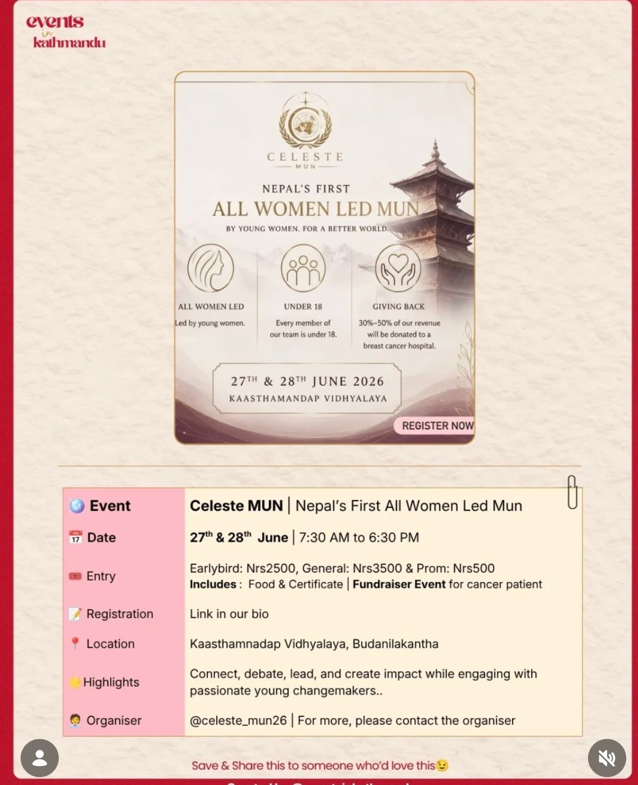Celeste MUN | Nepal's First All Women Led Mun