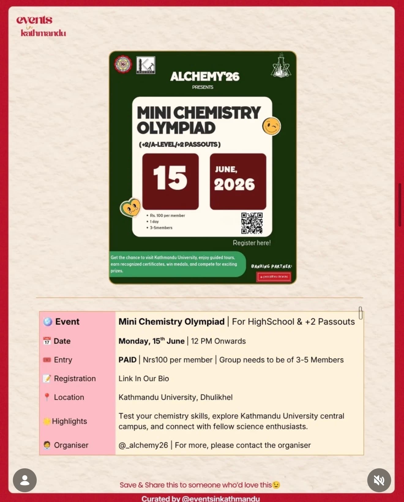 Mini Chemistry Olympiad