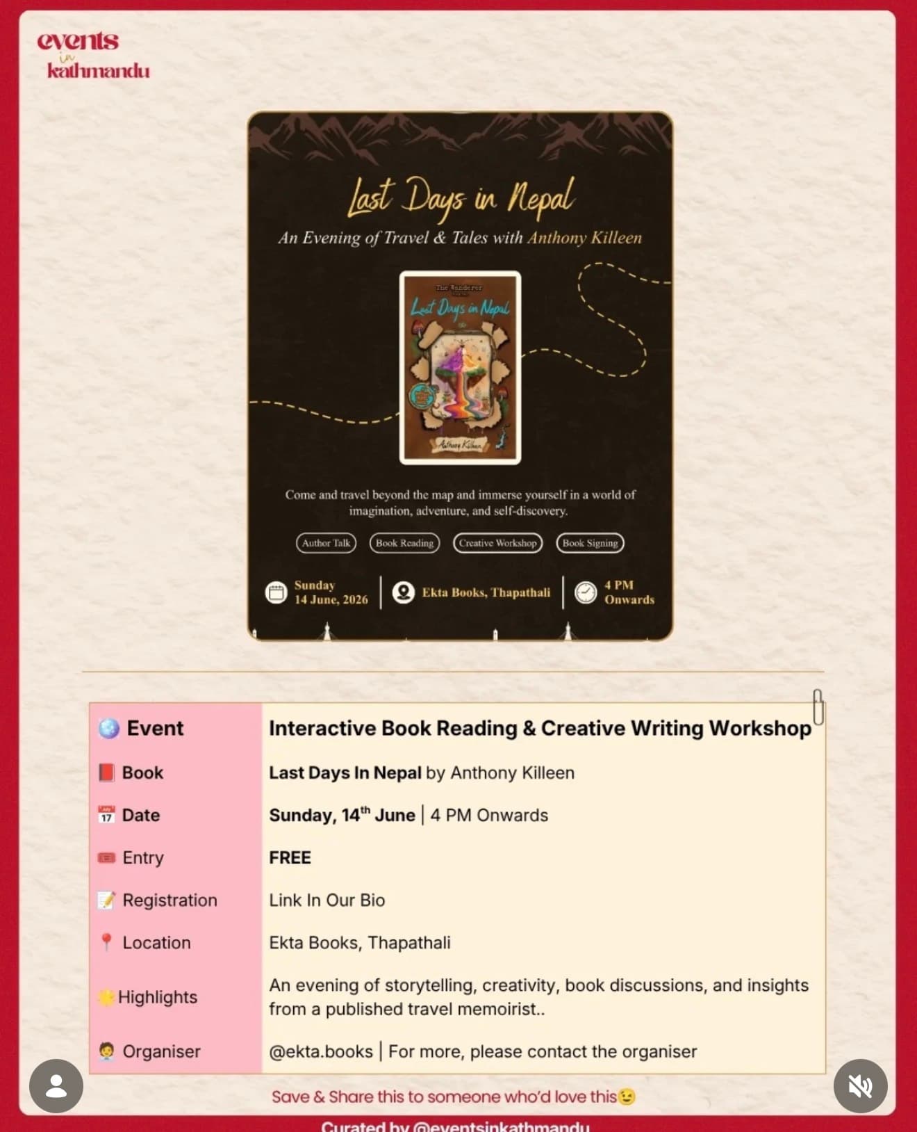 Interactive Book Reading & Creative Writing Workshop