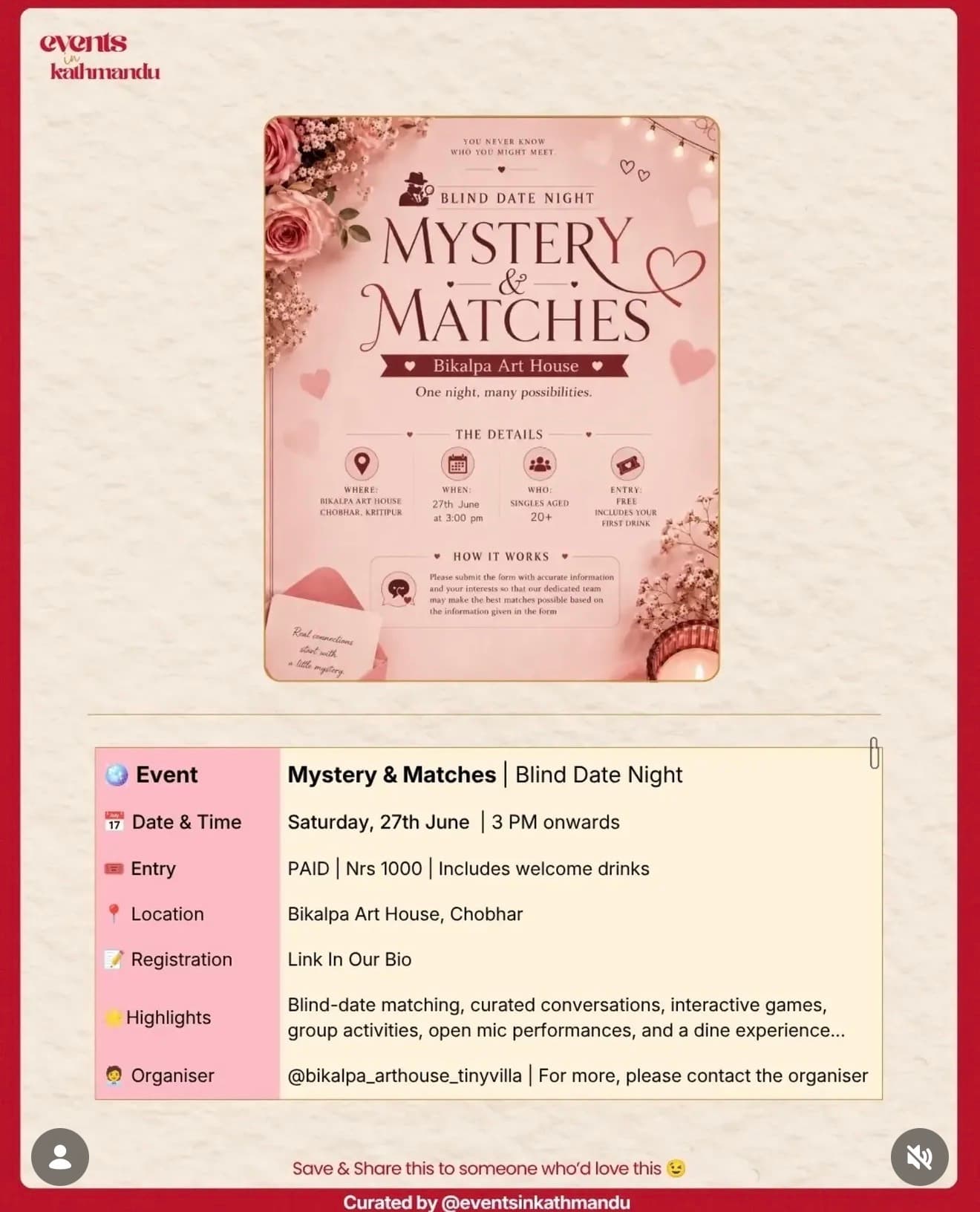 Mystery & Matches | Blind Date Night