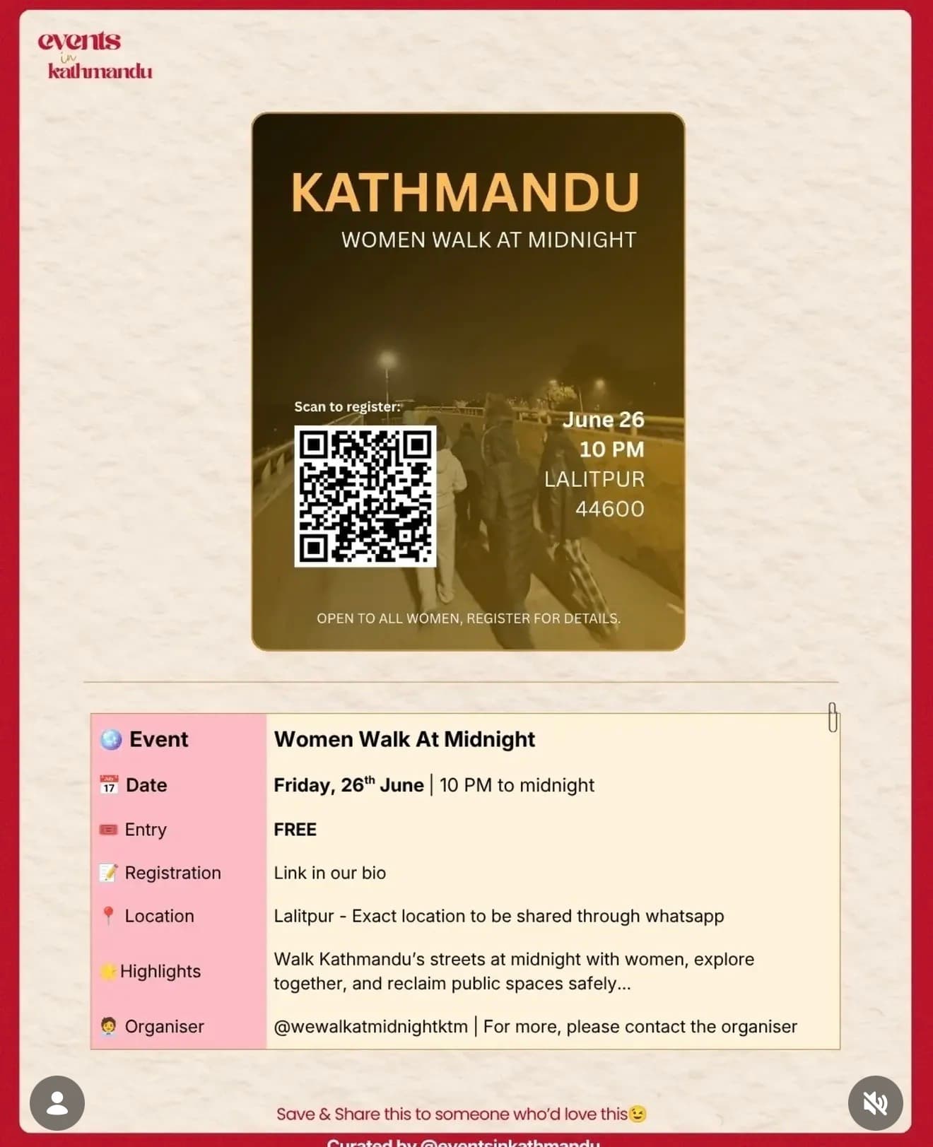 Kathmandu Women Walk at Midnight