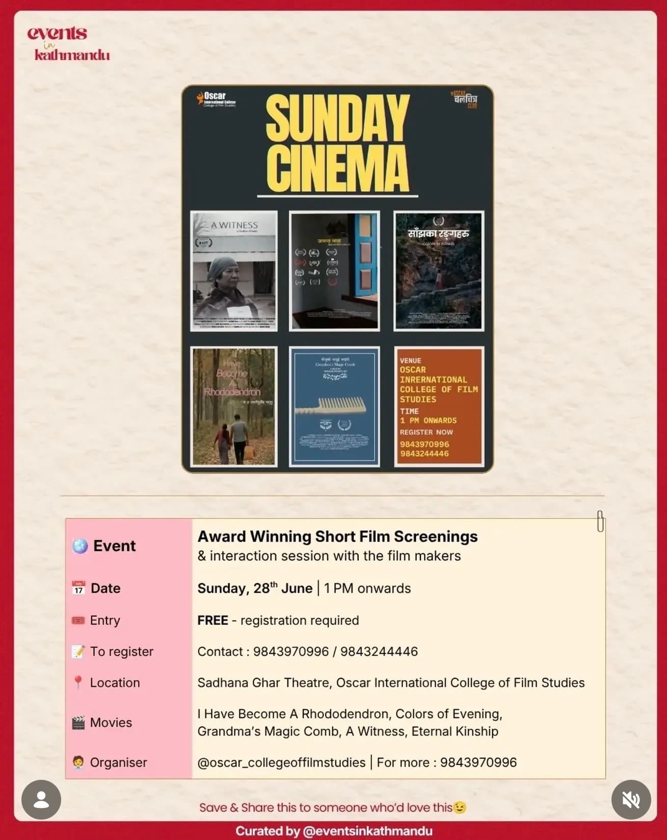 Award Winning Short Film Screenings