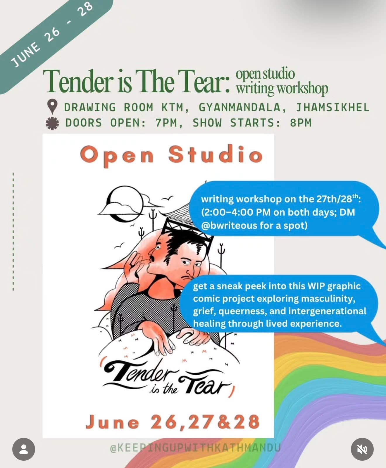 Tender is The Tear: Open Studio Writing Workshop