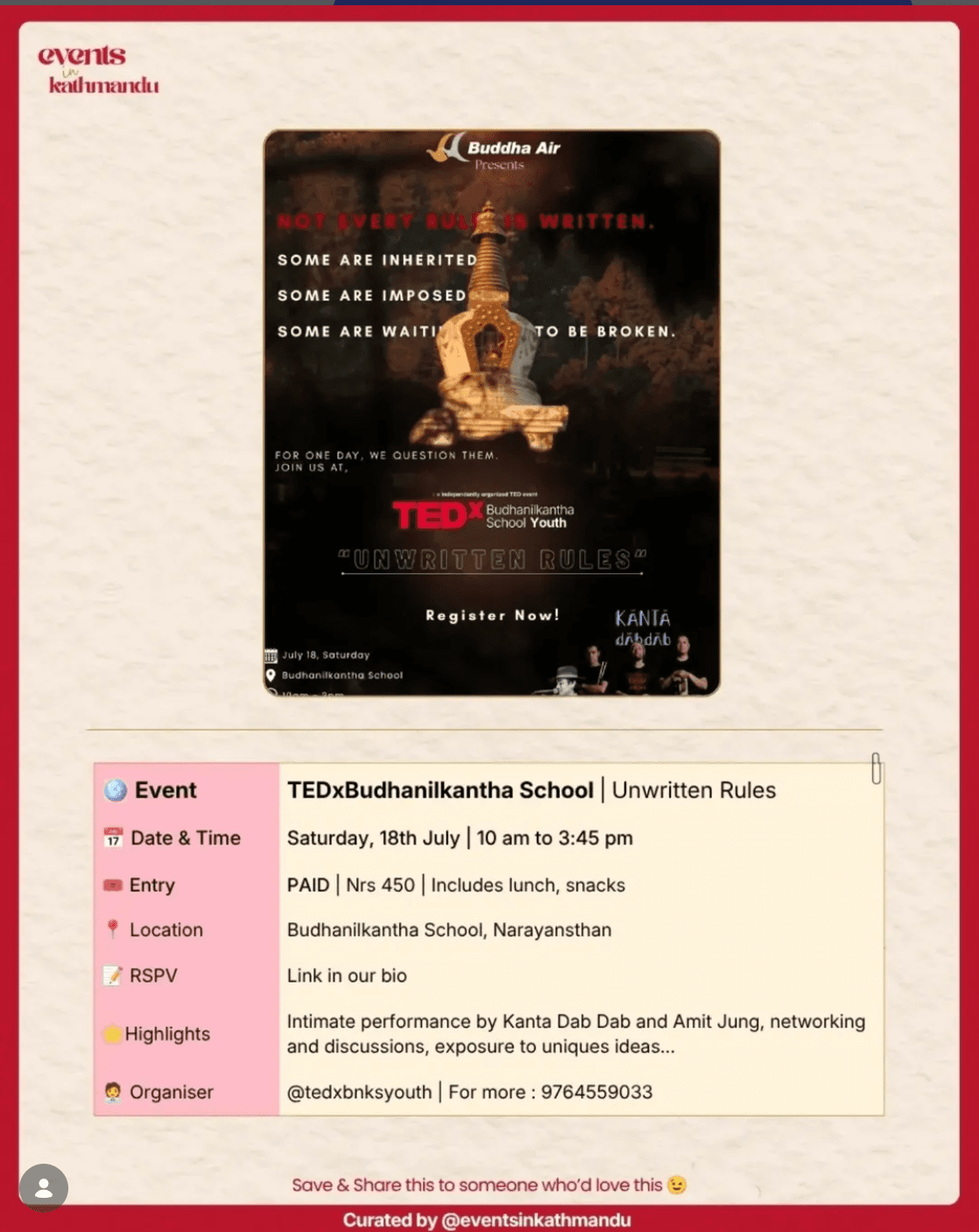 TEDxBudhaniIkantha School | Unwritten Rules
