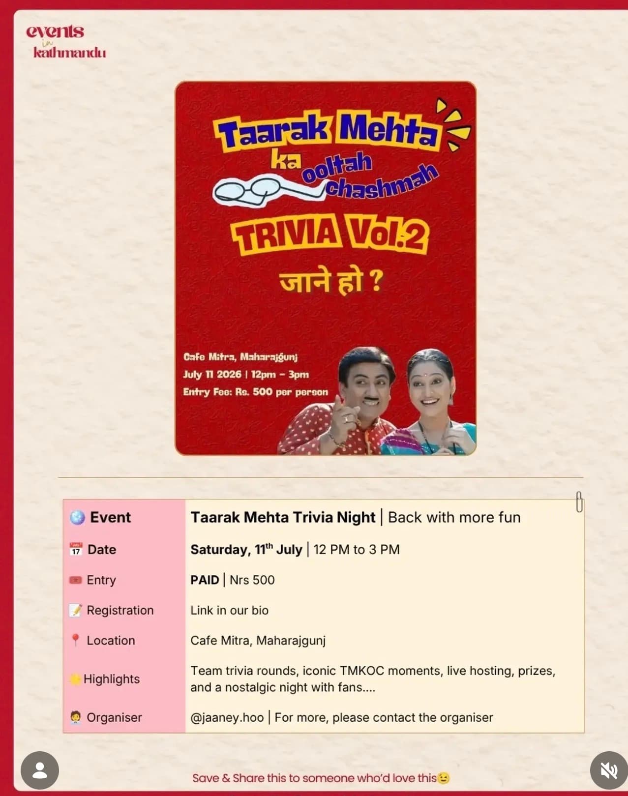 Taarak Mehta Trivia Night Vol.2