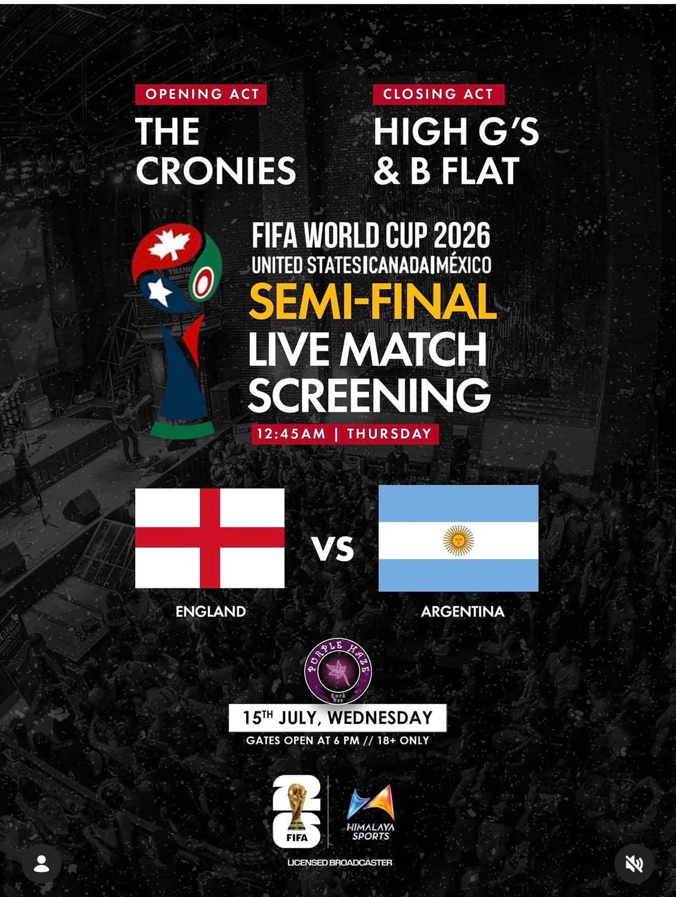 FIFA World Cup 2026 Semi-Final Live Match Screening